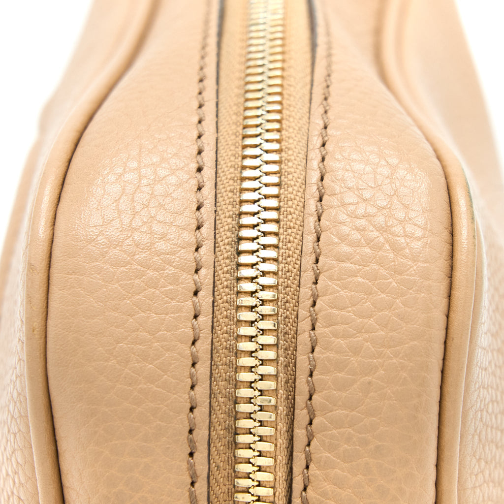 GUCCI SOHO DISCO BAG CALFKSIN DARK BEIGE GHW