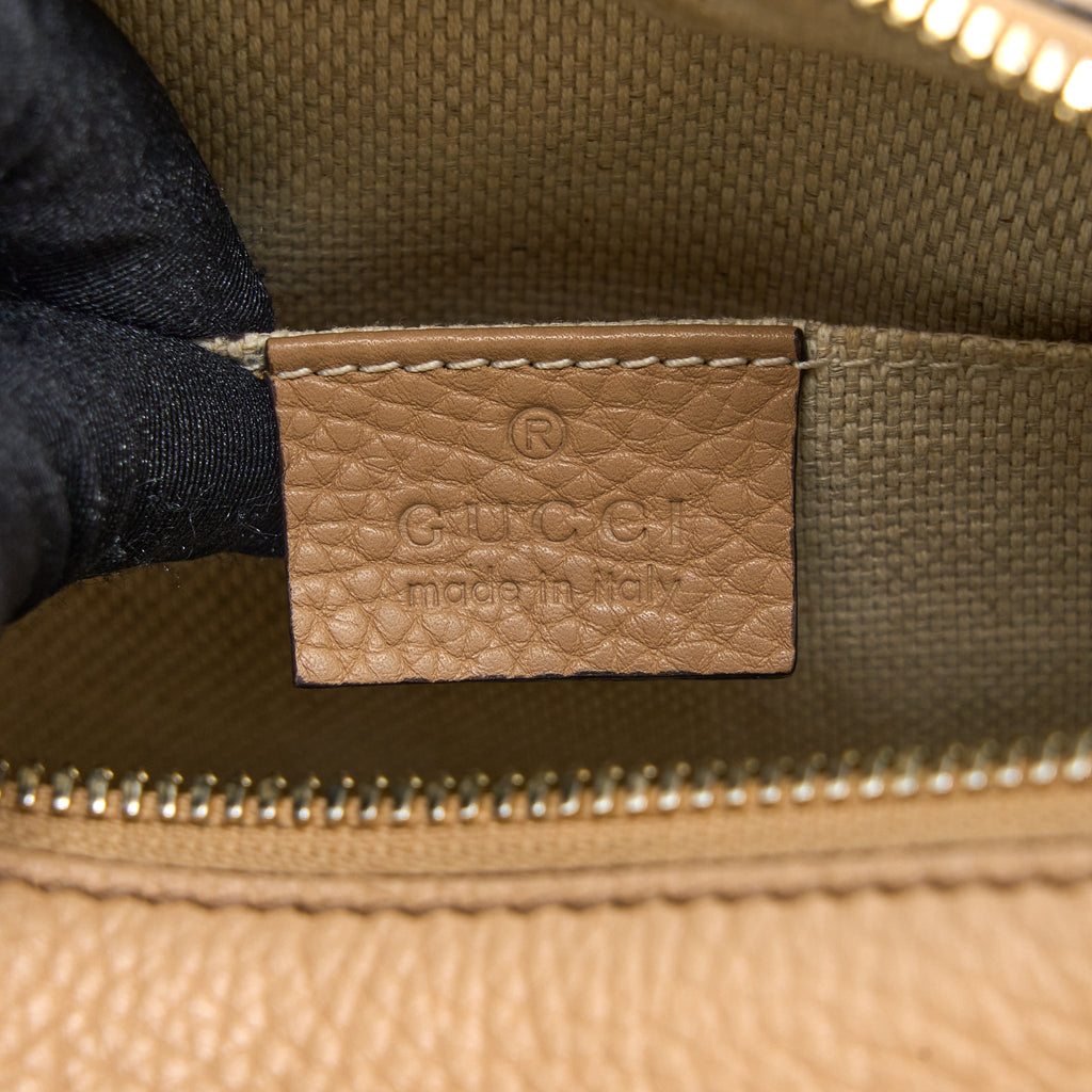 GUCCI SOHO DISCO BAG CALFKSIN DARK BEIGE GHW