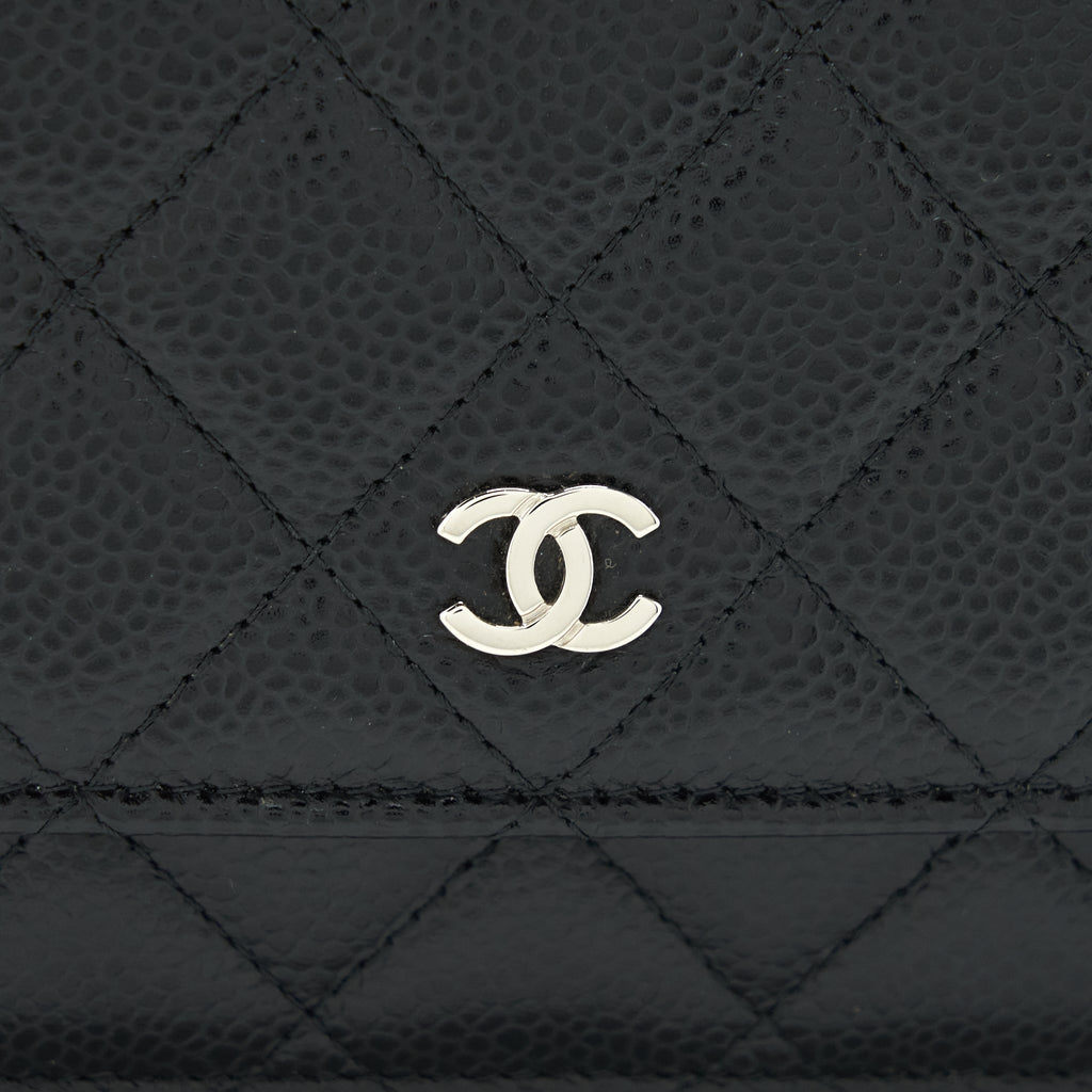 CHANEL CLASSIC WALLET ON CHAIN CAVIAR BLACK SHW