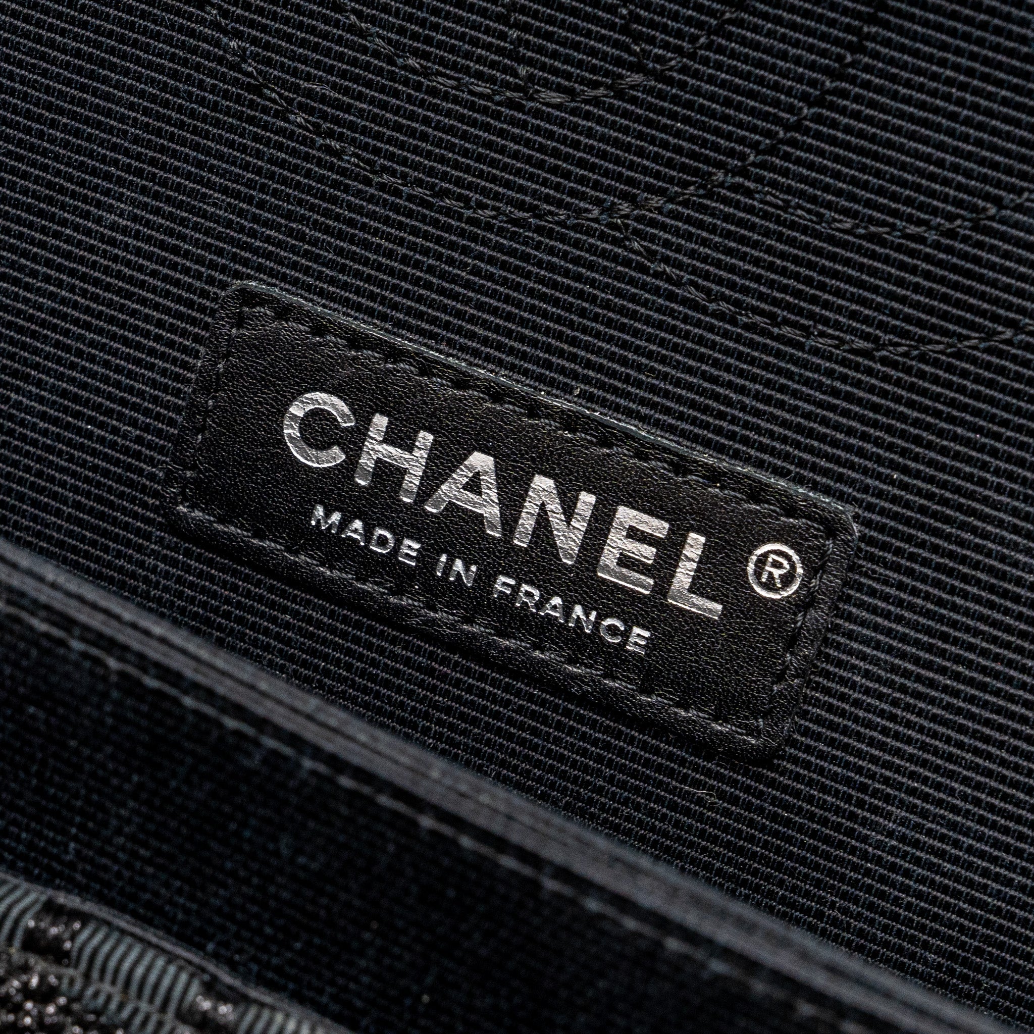 CHANEL MEDIUM CLASSIC DOUBLE FLAP BAG TWEED BLACK SHW