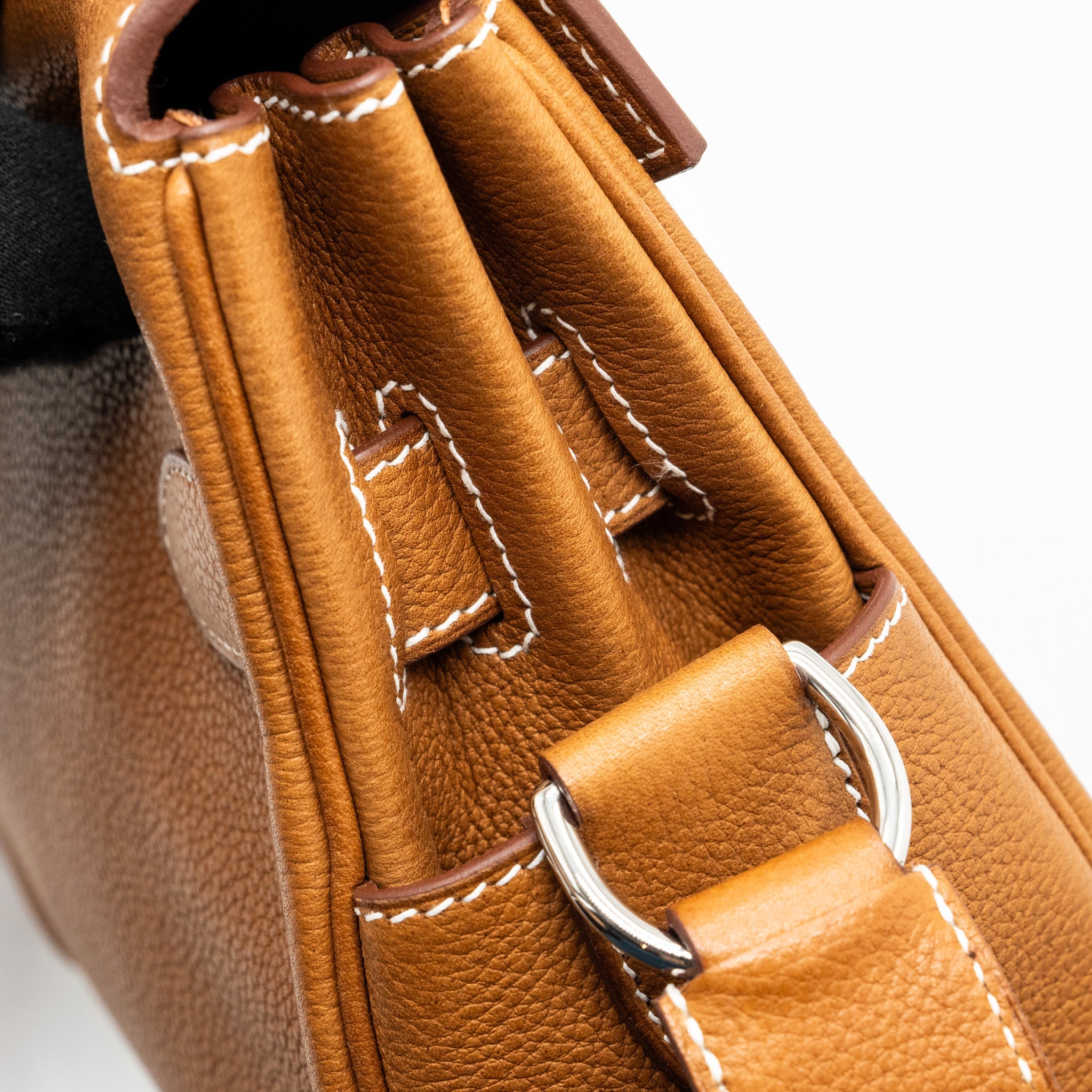 HERMES KELLY MESSANGER PM BAG BARENIA FAUBOURG LEATHER 34 FAUVE SHW