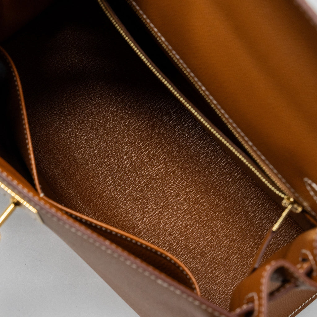 HERMES KELLY 28 SELLIER EPSOM GOLD GHW