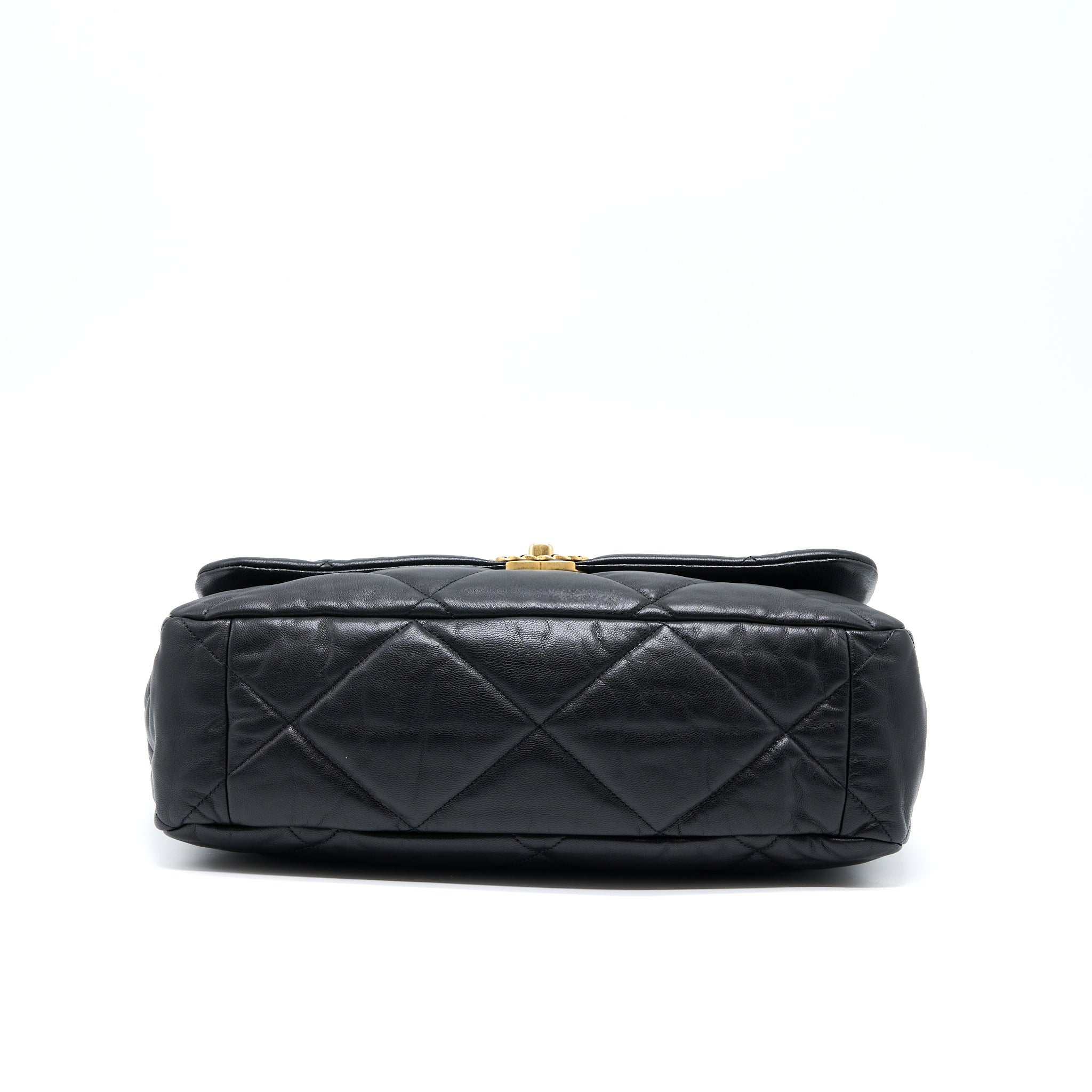 CHANEL MAXI 19 BAG GOATSKIN BLACK MULTICOLOUR HARDWARE