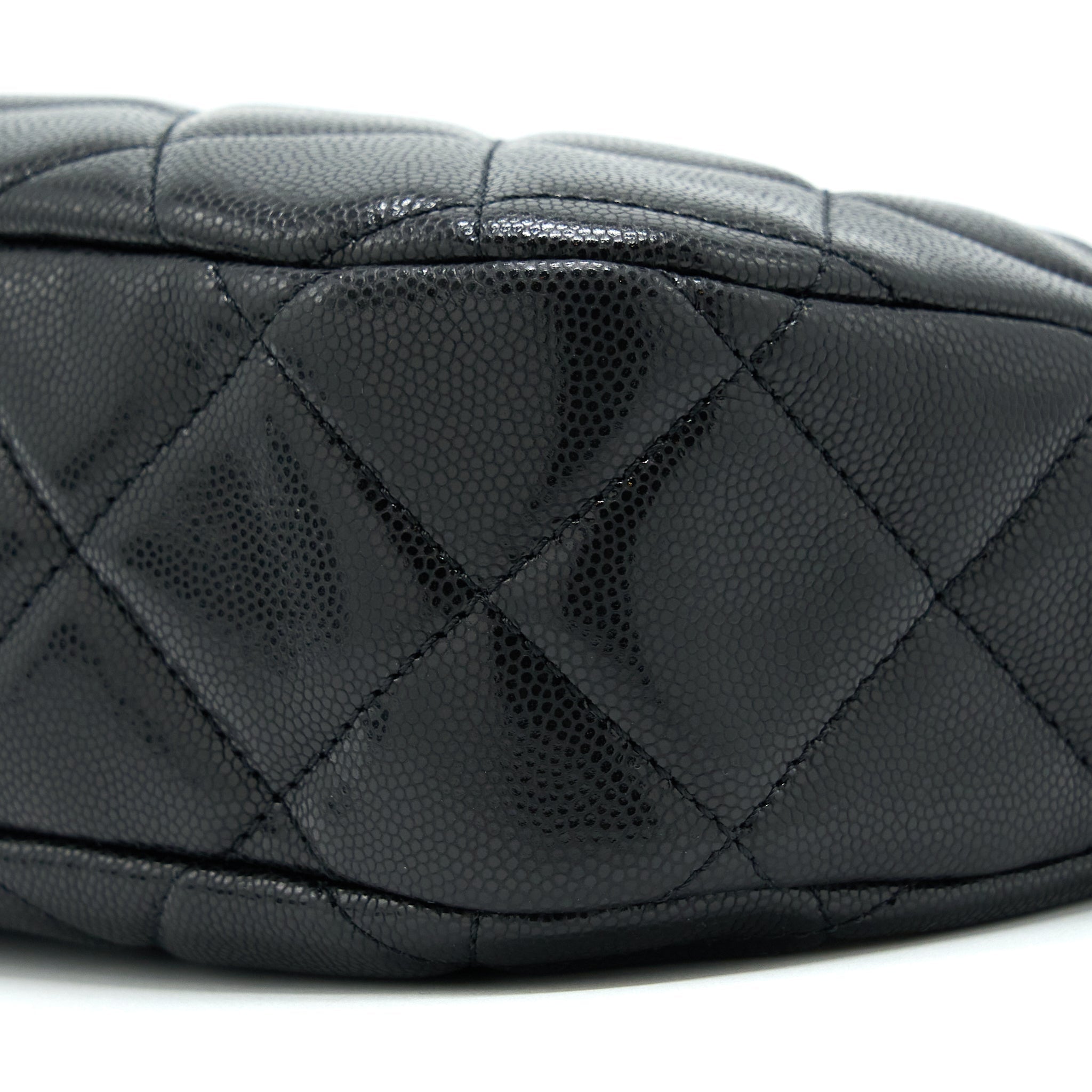 CHANEL 22A TWIST YOUR BUTTONS HOBO SHOULDER BAG CAVIAR BLACK GHW (MICROCHIP)