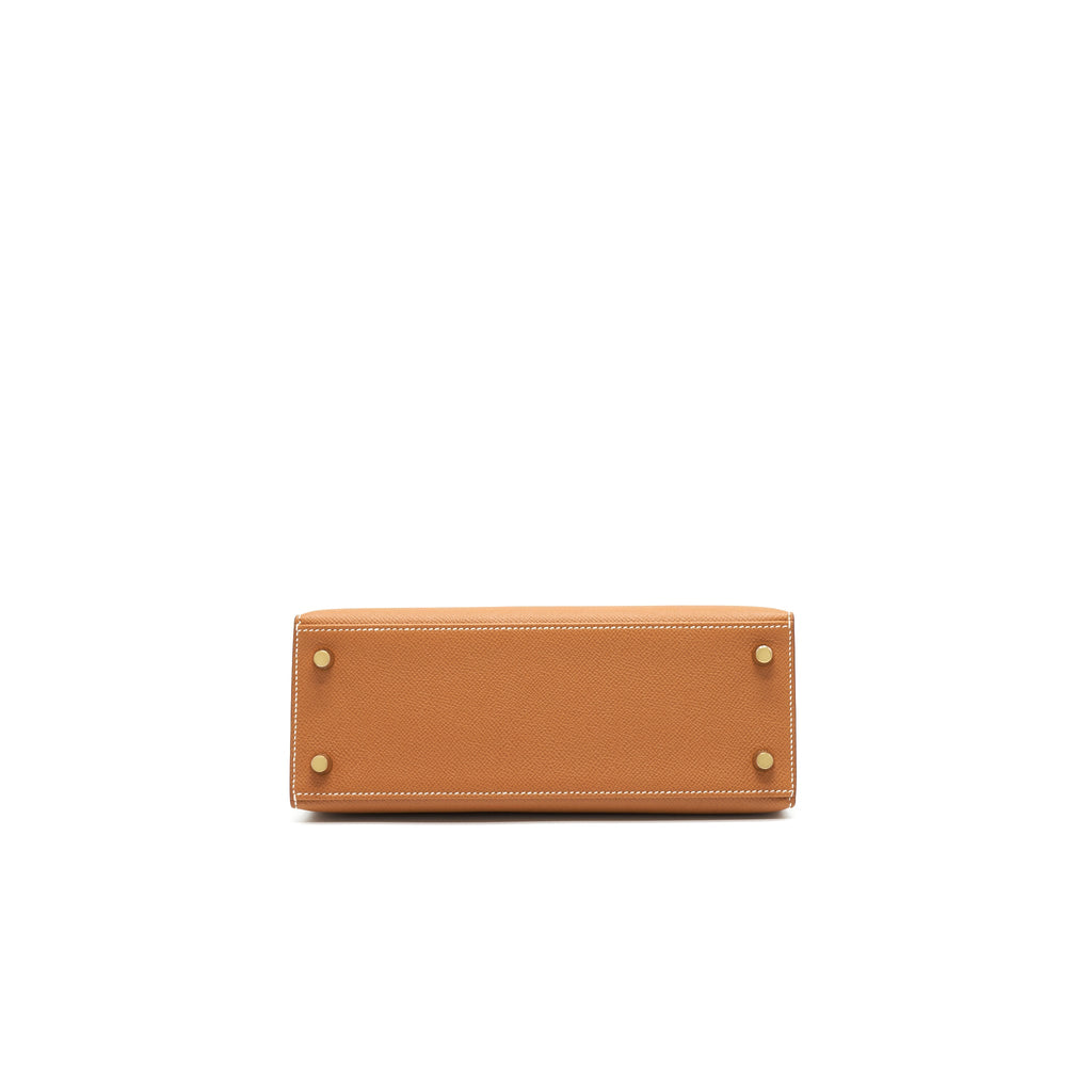 HERMES KELLY 25 SELLIER 37 GOLD WITH GHW