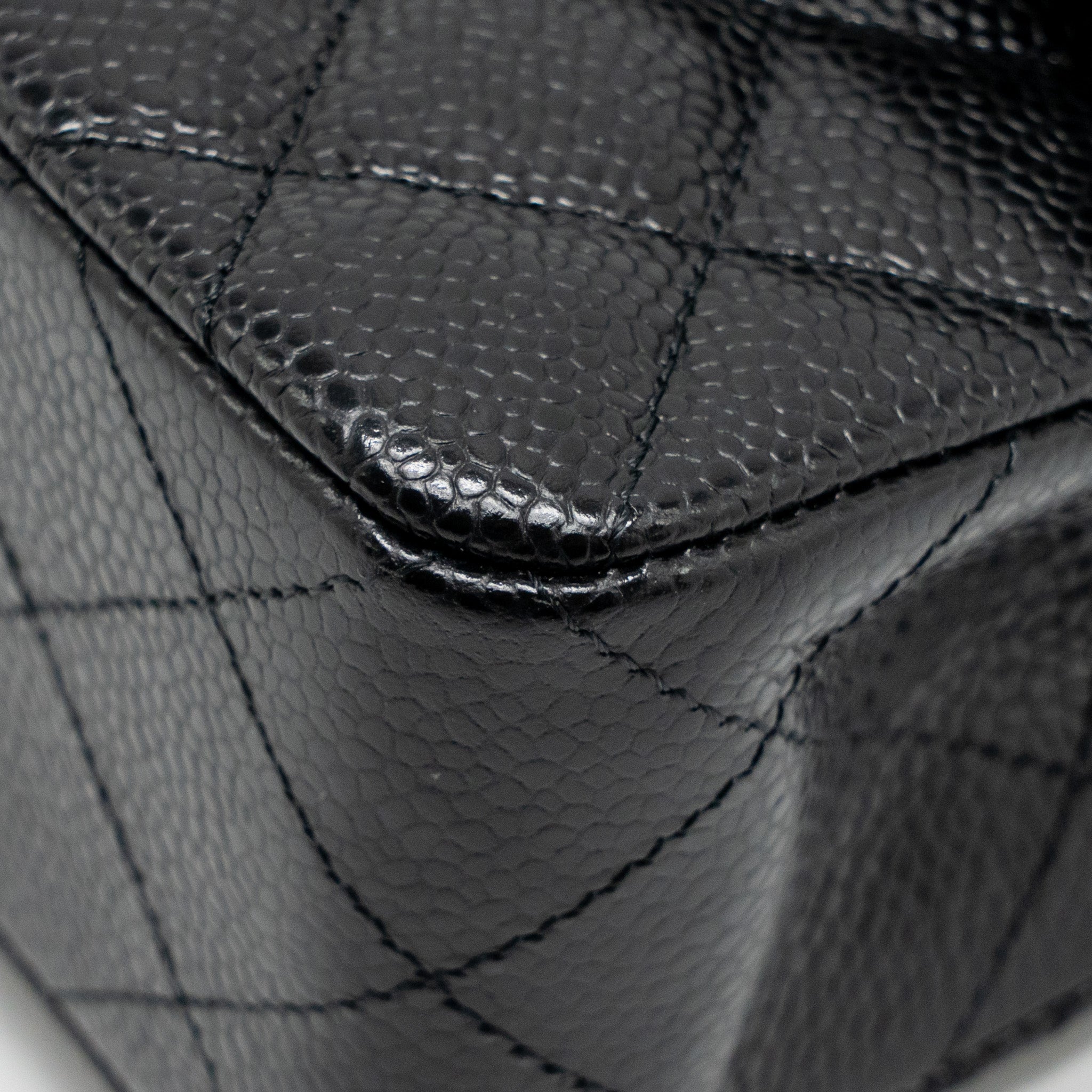 CHANEL SMALL CLASSIC DOUBLE FLAP BAG CAVIAR BLACK SHW
