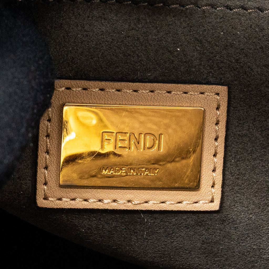FENDI MEDIUM PEEKABOO CALFSKIN TOBACCO MULTICOLOUR HARDWARE