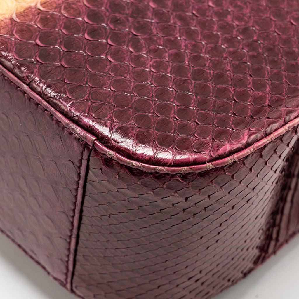 DIOR MISS DIOR MEDIUM FLAP BAG PYTHON MULTICOLOUR GHW