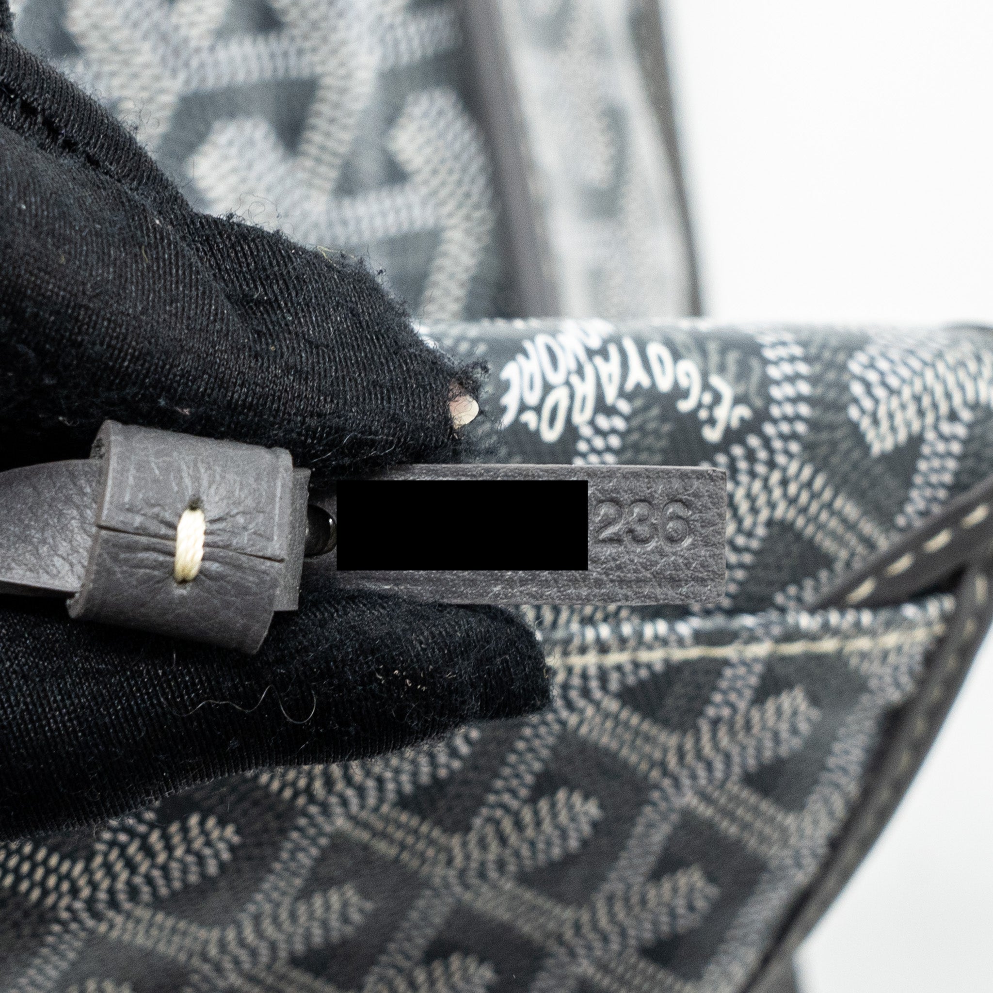 GOYARD MINI ANJOU TOTE BAG CANVAS / CALFSKIN GREY SHW