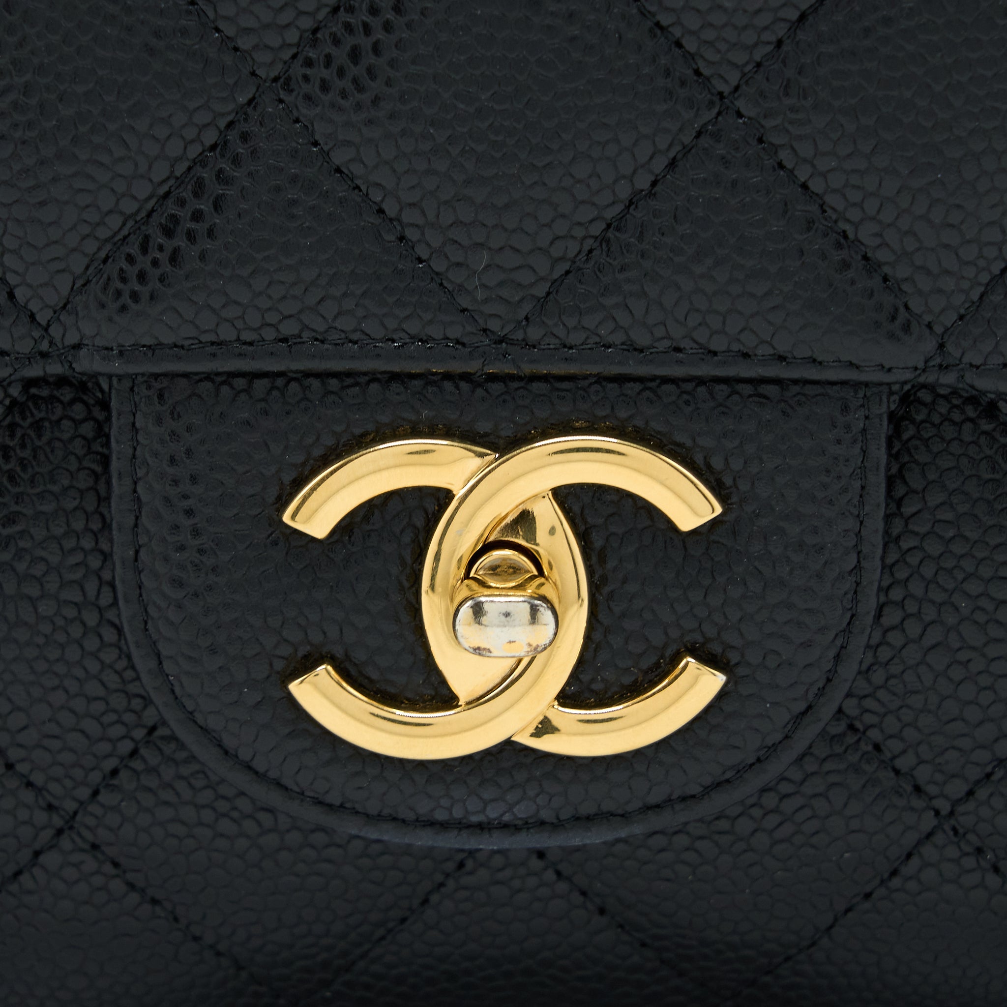 CHANEL MAXI CLASSIC DOUBLE FLAP BAG CAVIAR BLACK GHW