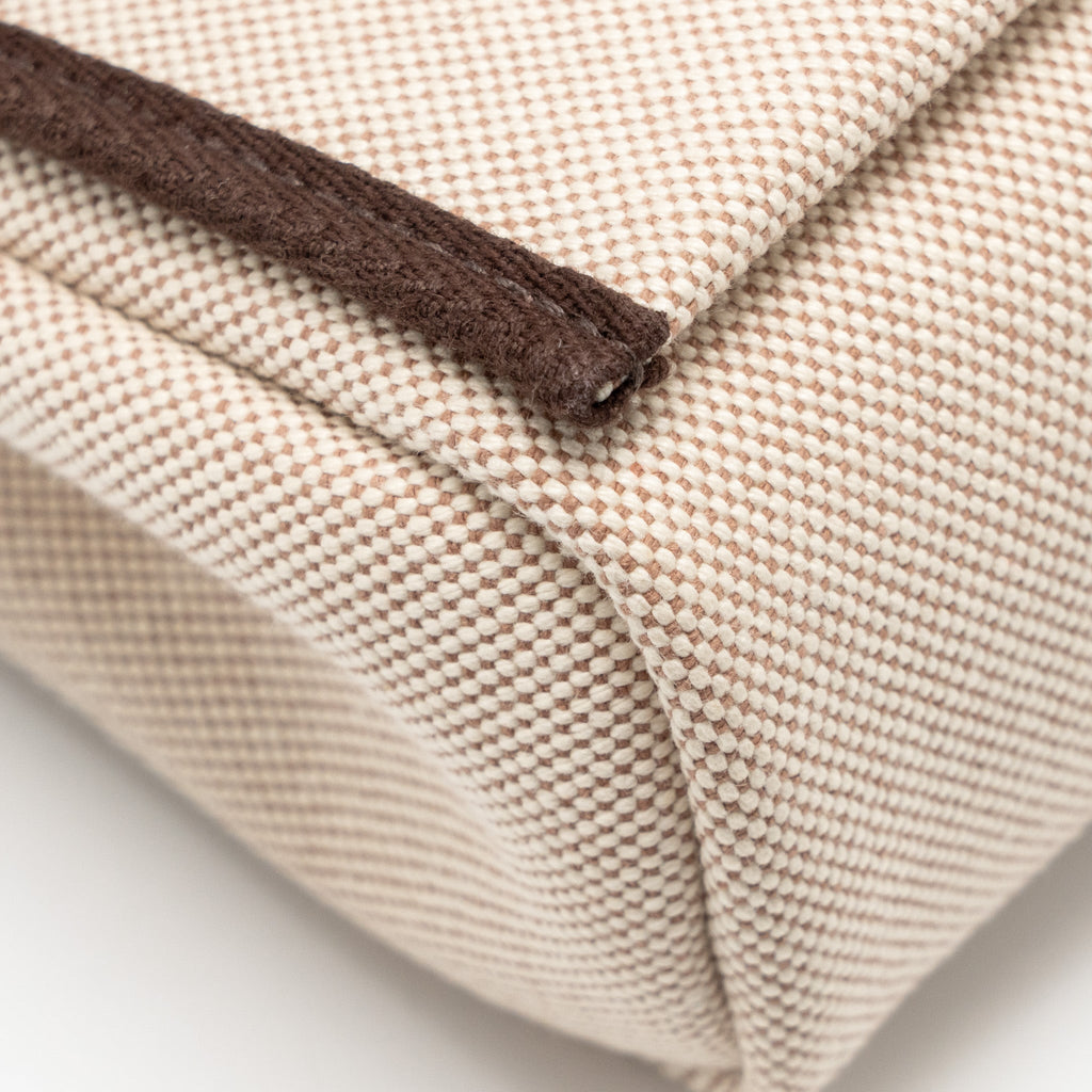 HERMES HERBAG MINI CANVAS/ HUNTER LEATHER ECRU-BEIGE/EBENE GHW