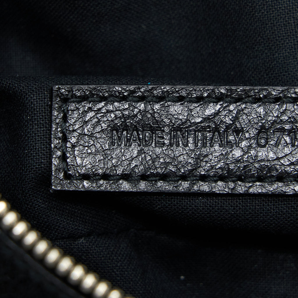 BALENCIAGA LE CAGOLE XS SHOULDER BAG ARENA LAMBSKIN BLACK SHW