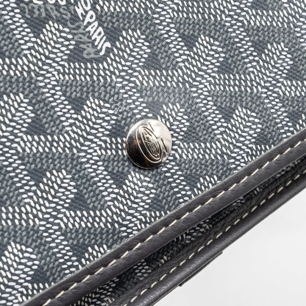 GOYARD PORTEFEUILLE POCHETTE PLUMET GOYARDINE CANVAS / LEATHER GREY SHW