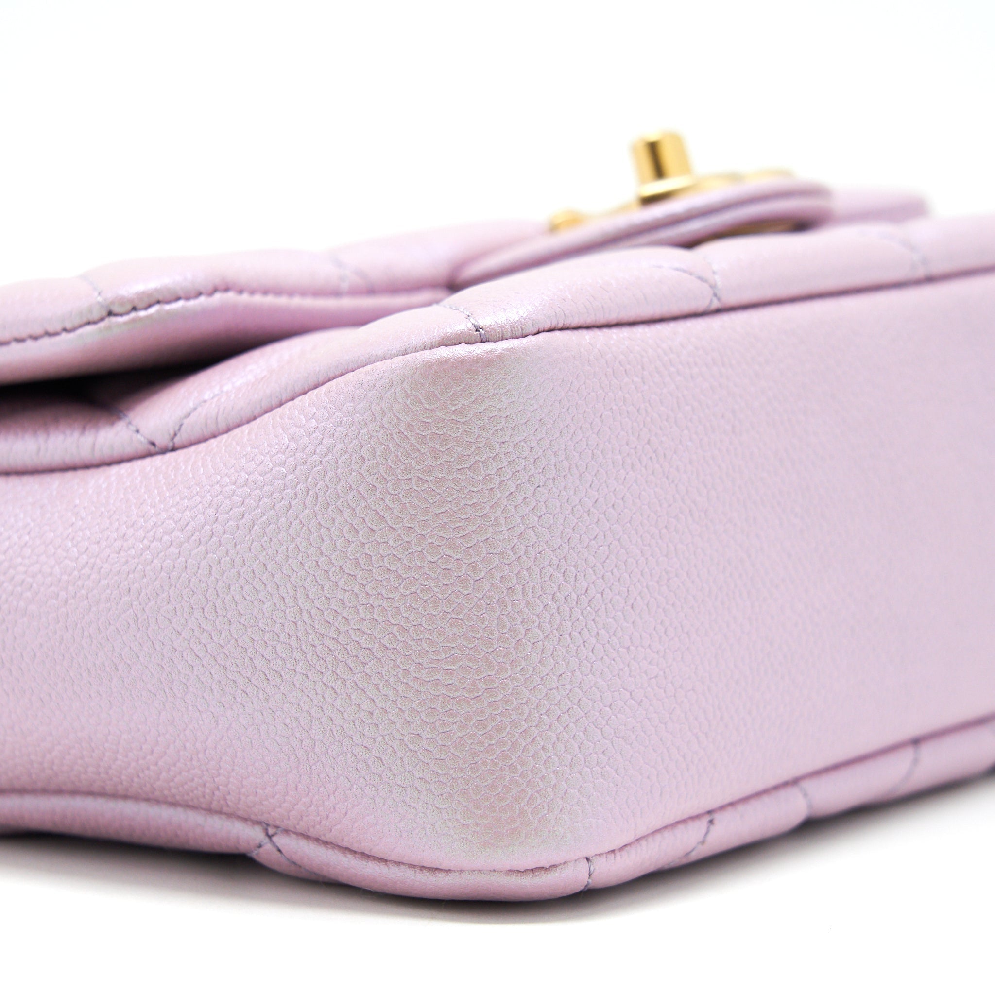 CHANEL 21K MY PERFECT MINI FLAP BAG CAVIAR PINK GHW (MICROCHIP)