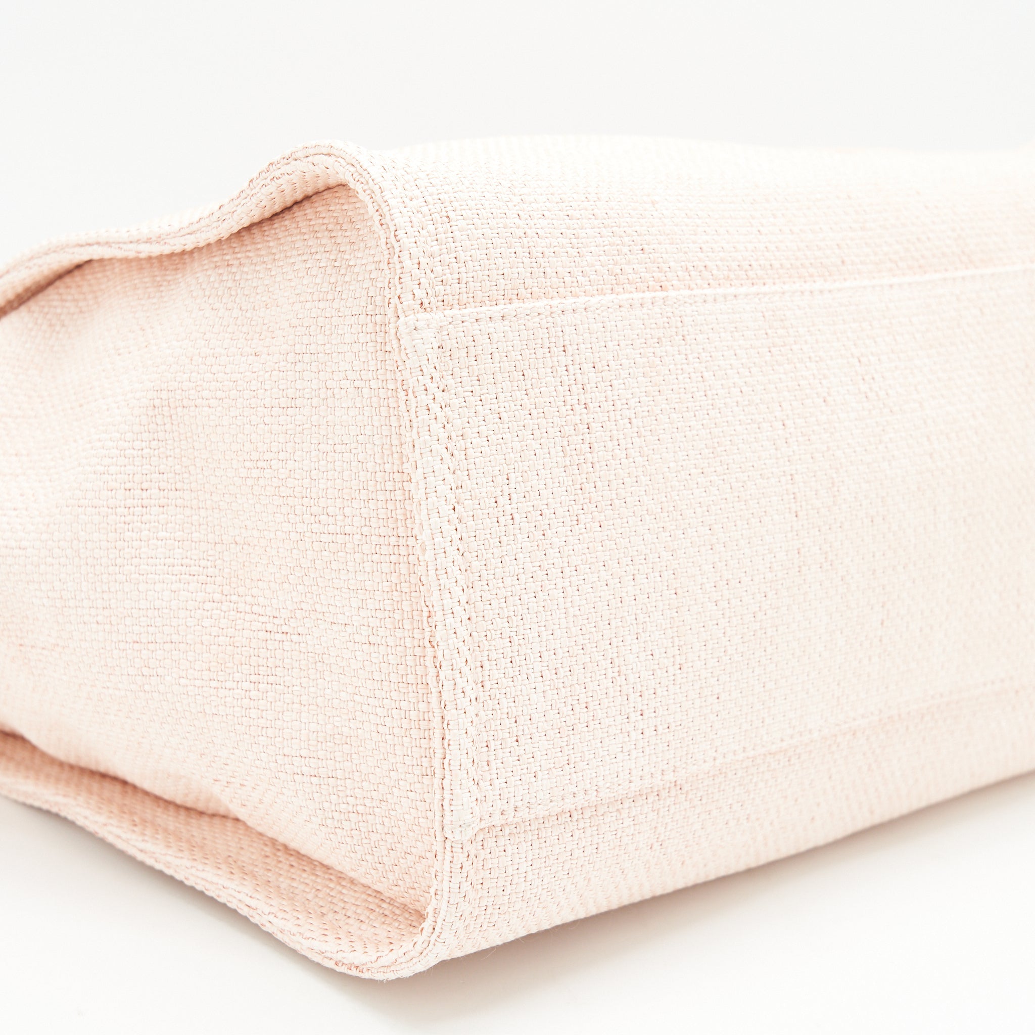 CHANEL DEAUVILLE MM TOTE BAG CANVAS PINK SHW
