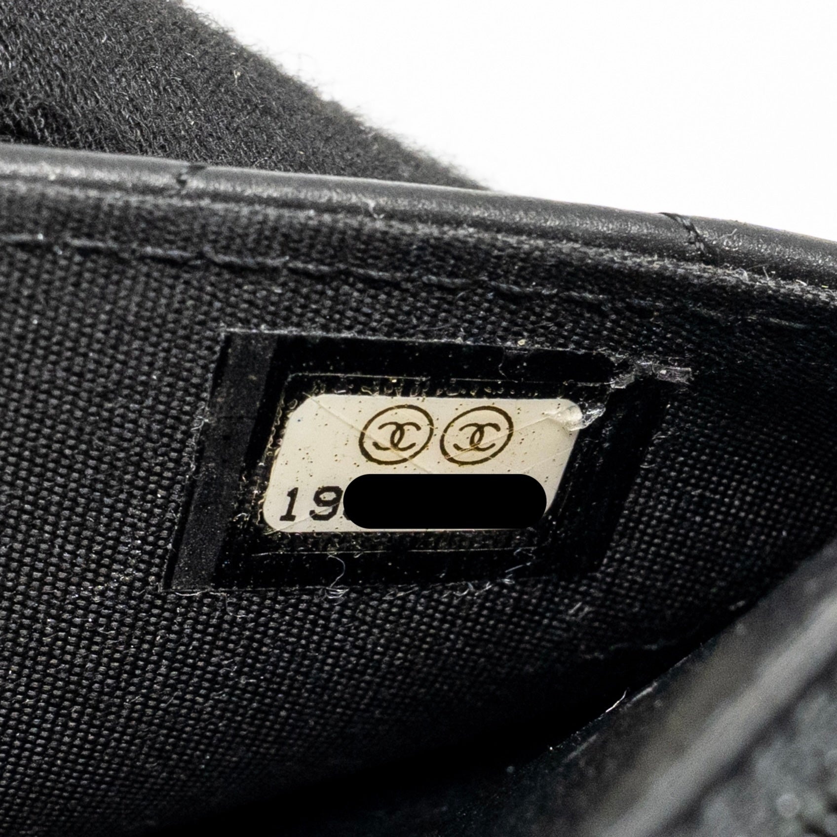CHANEL BOY WALLET ON CHAIN CALFSKIN BLACK WITH BLACK HARDWARE