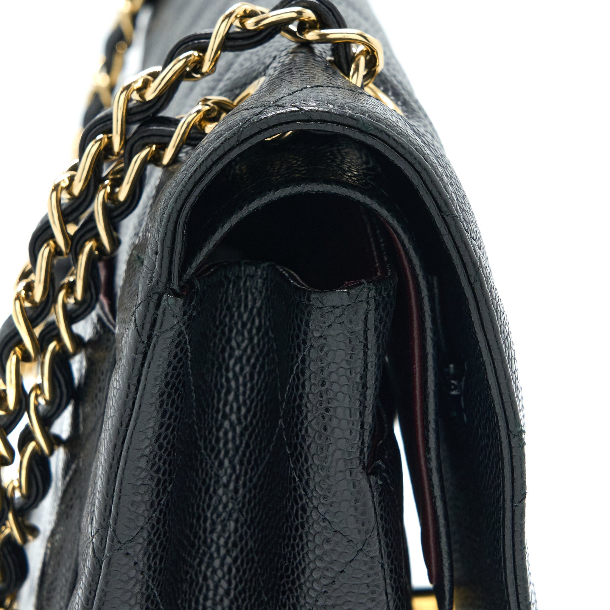 CHANEL MAXI CLASSIC DOUBLE FLAP BAG CAVIAR BLACK GHW