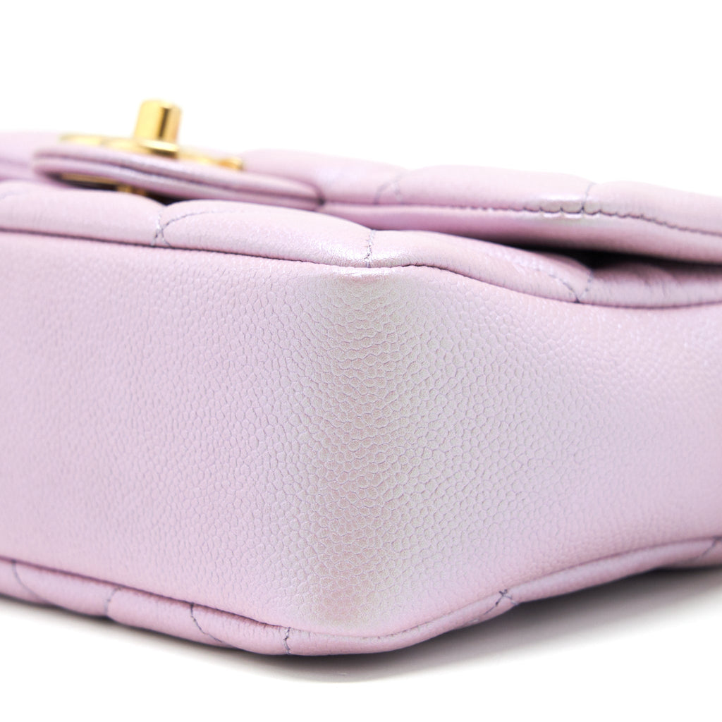 CHANEL 21K MY PERFECT MINI FLAP BAG CAVIAR PINK GHW (MICROCHIP)