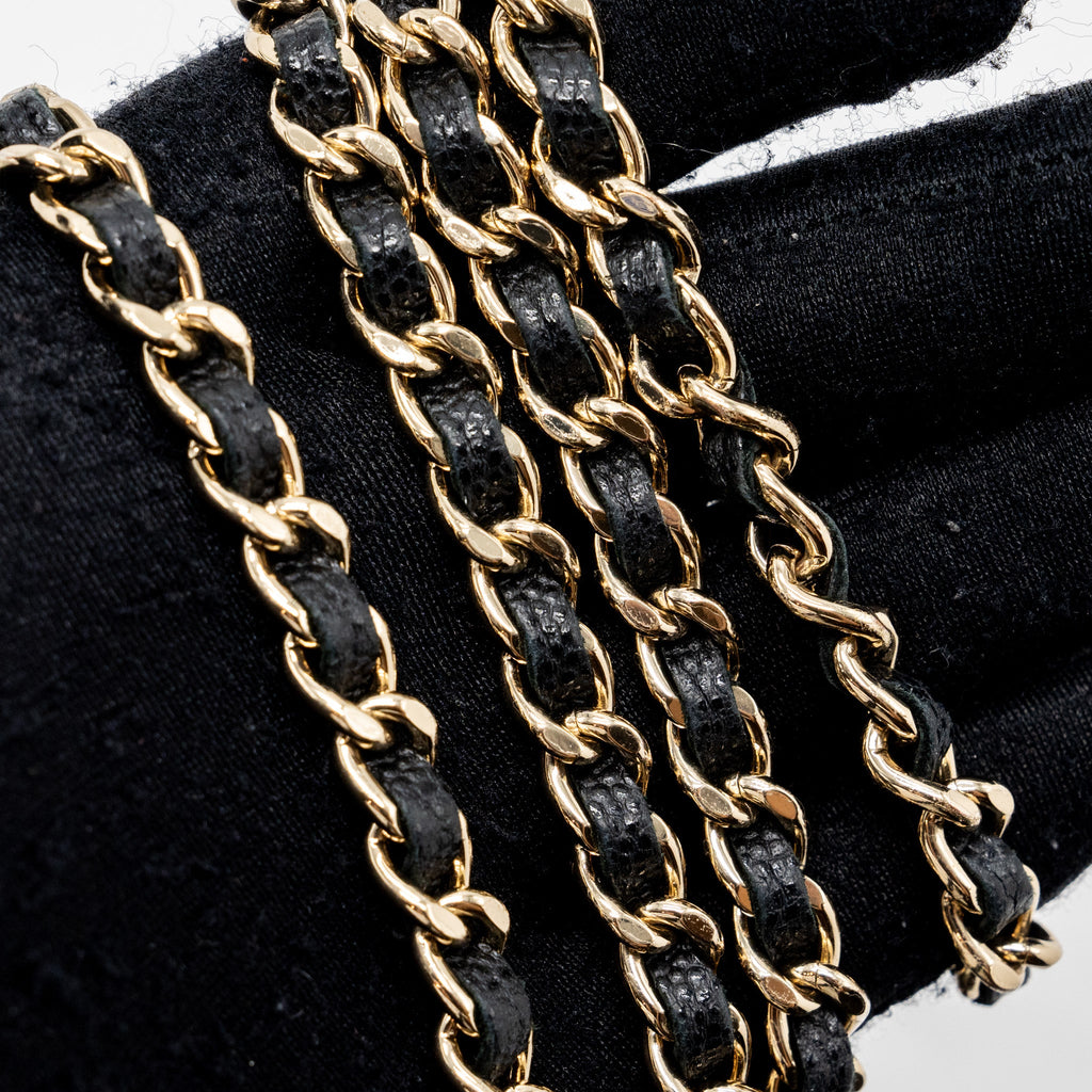 CHANEL LONG VANITY CASE CAVIAR BLACK LGHW