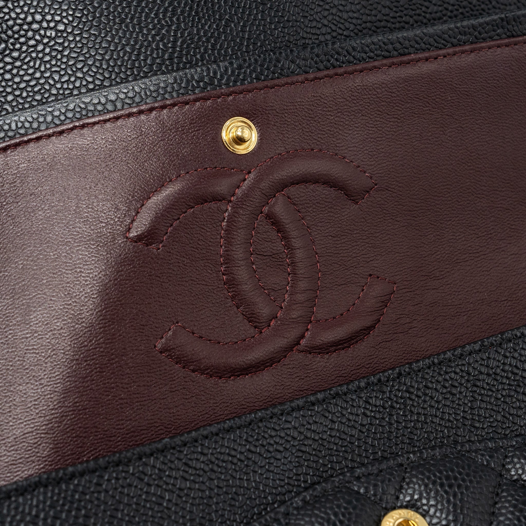 CHANEL MEDIUM CLASSIC DOUBLE FLAP BAG CAVIAR BLACK GHW