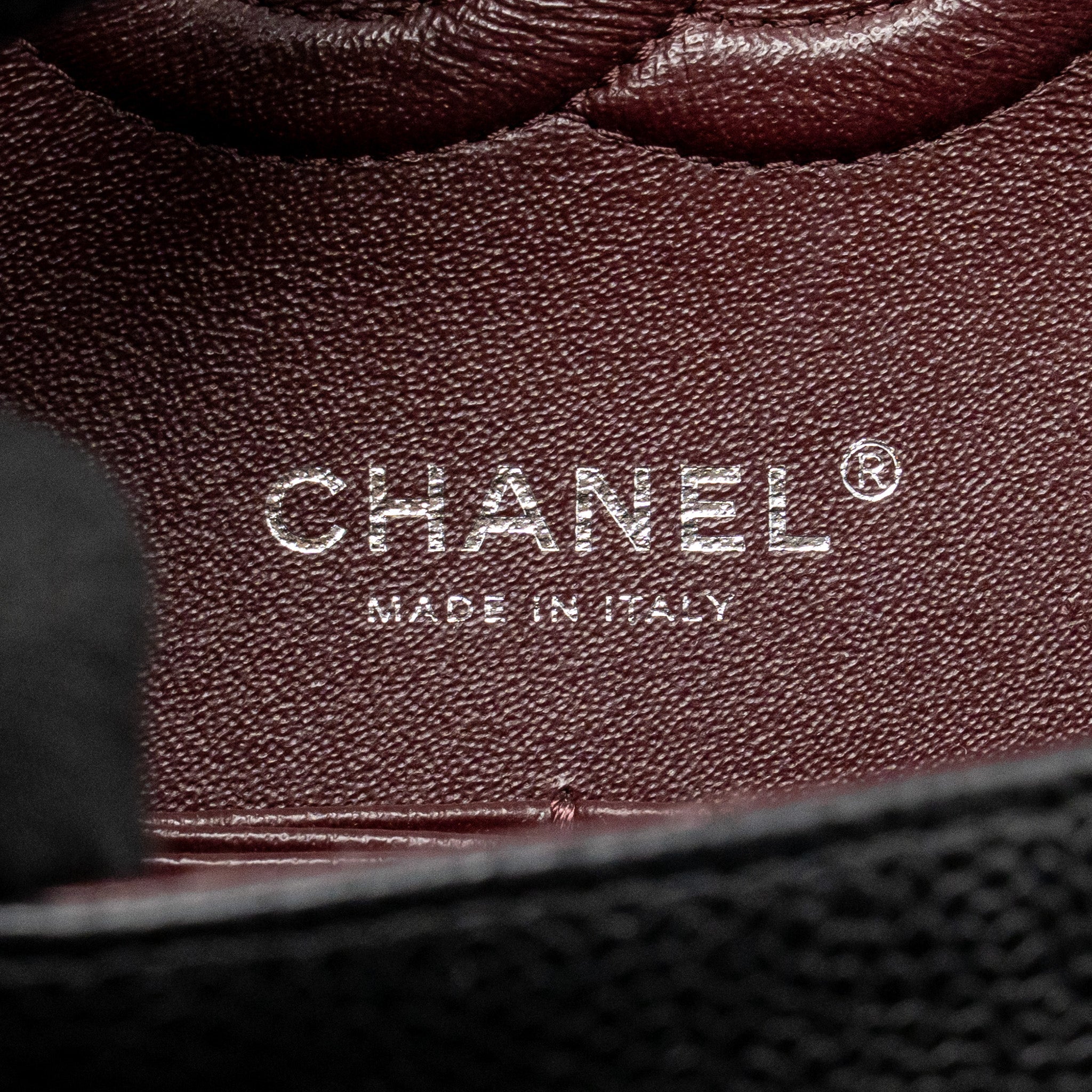 CHANEL MEDIUM CLASSIC DOUBLE FLAP BAG CAVIAR BLACK SHW