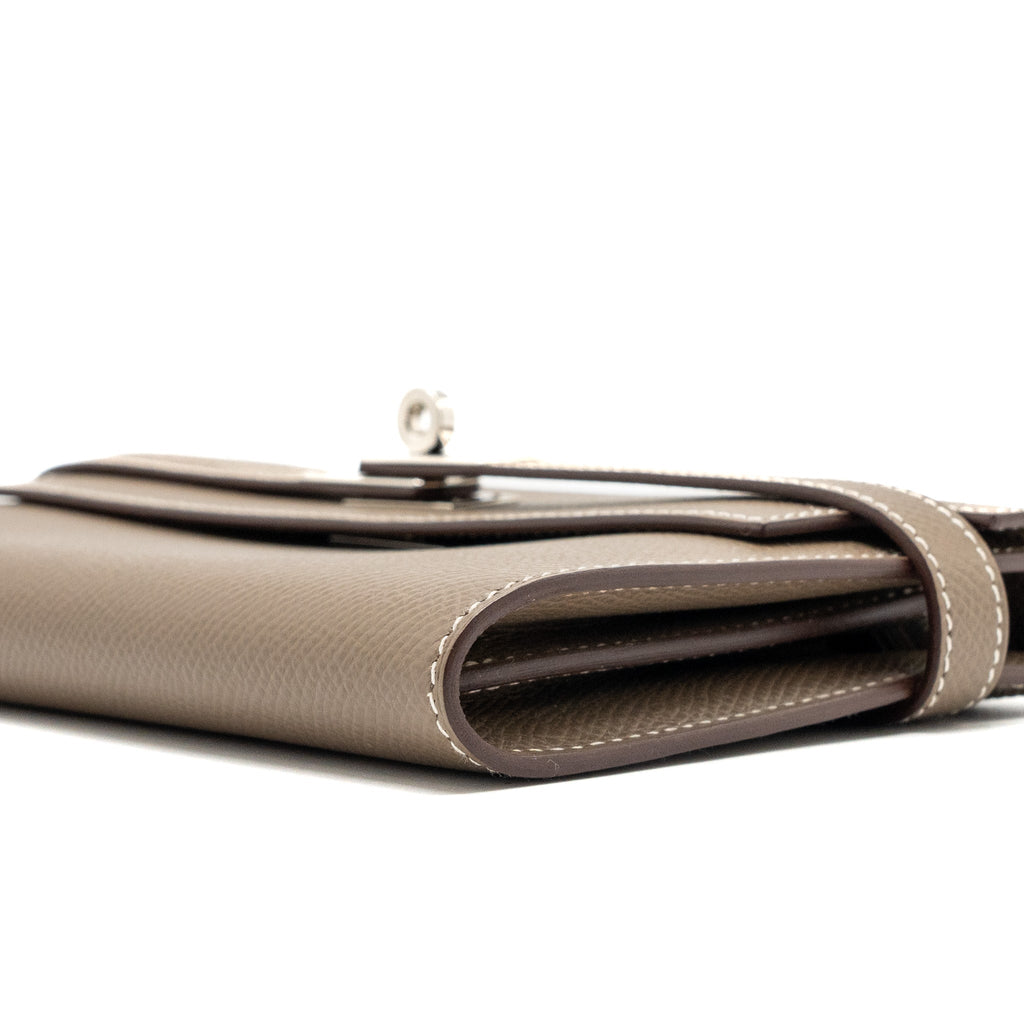 HERMES KELLY CLASSIC LONG WALLET EPSOM ETOUPE SHW