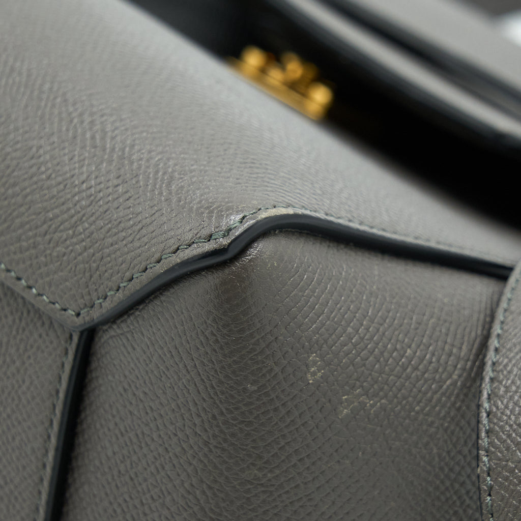 CELINE BELT BAG GRAINED CALFSKIN GREY GHW