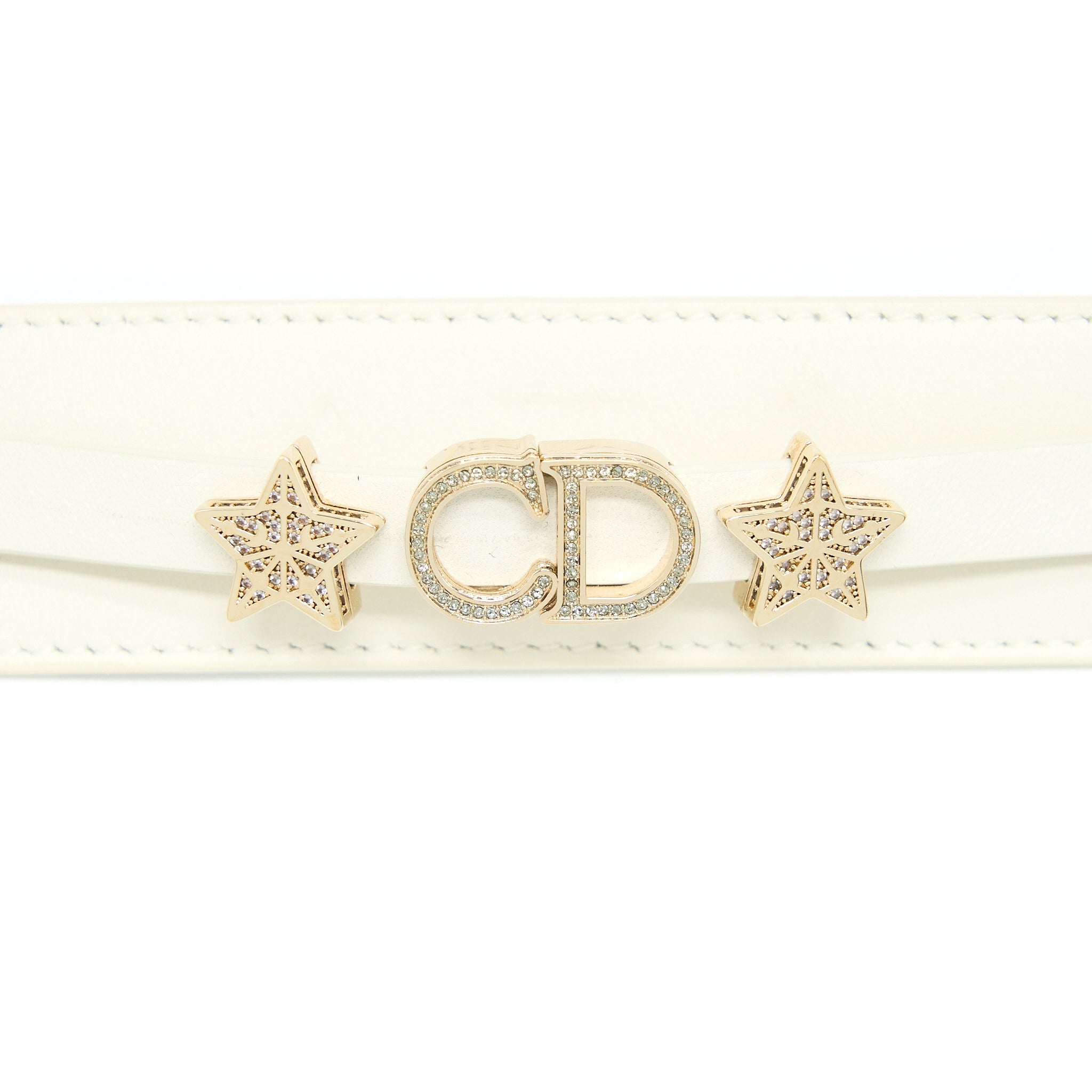 DIOR SMALL LADY DIOR LAMBSKIN WHITE LGHW