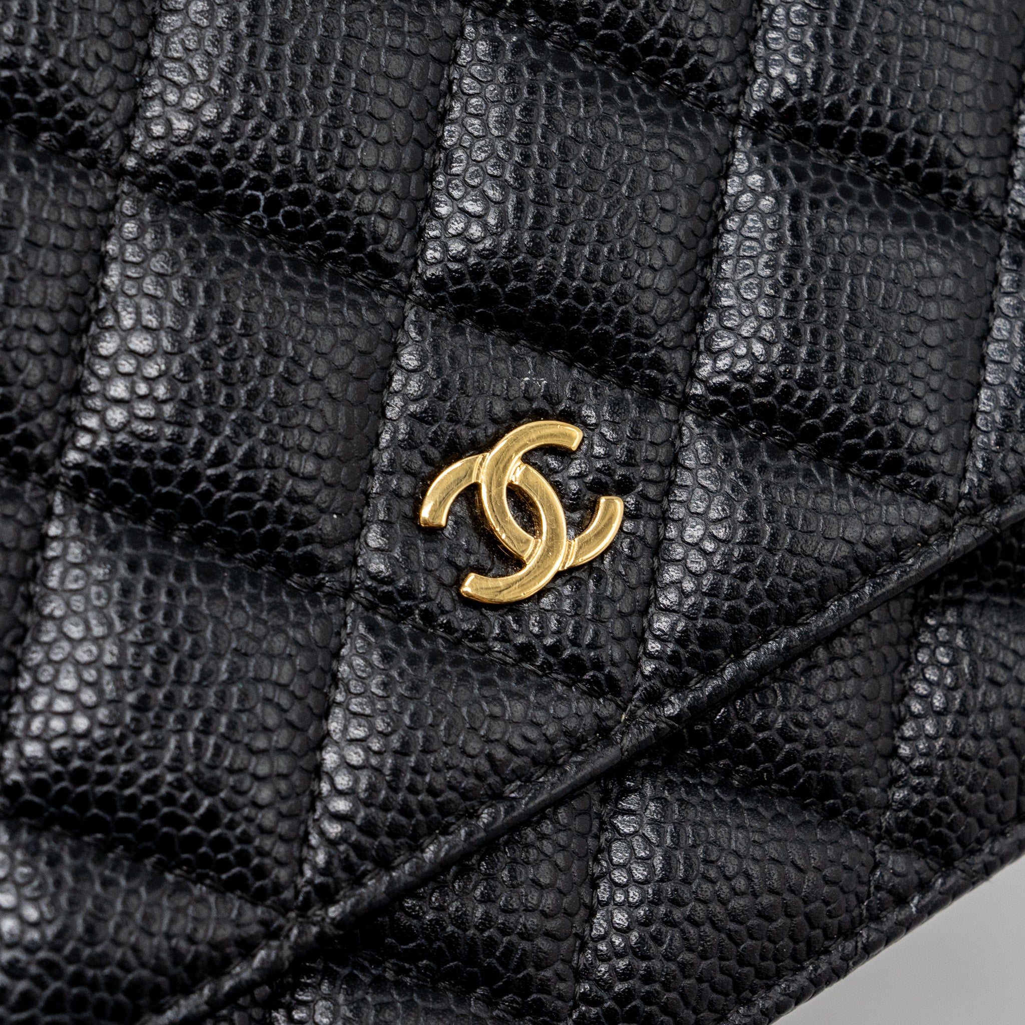 CHANEL CLASSIC WALLET ON CHAIN BLACK CAVIAR BLACK GHW