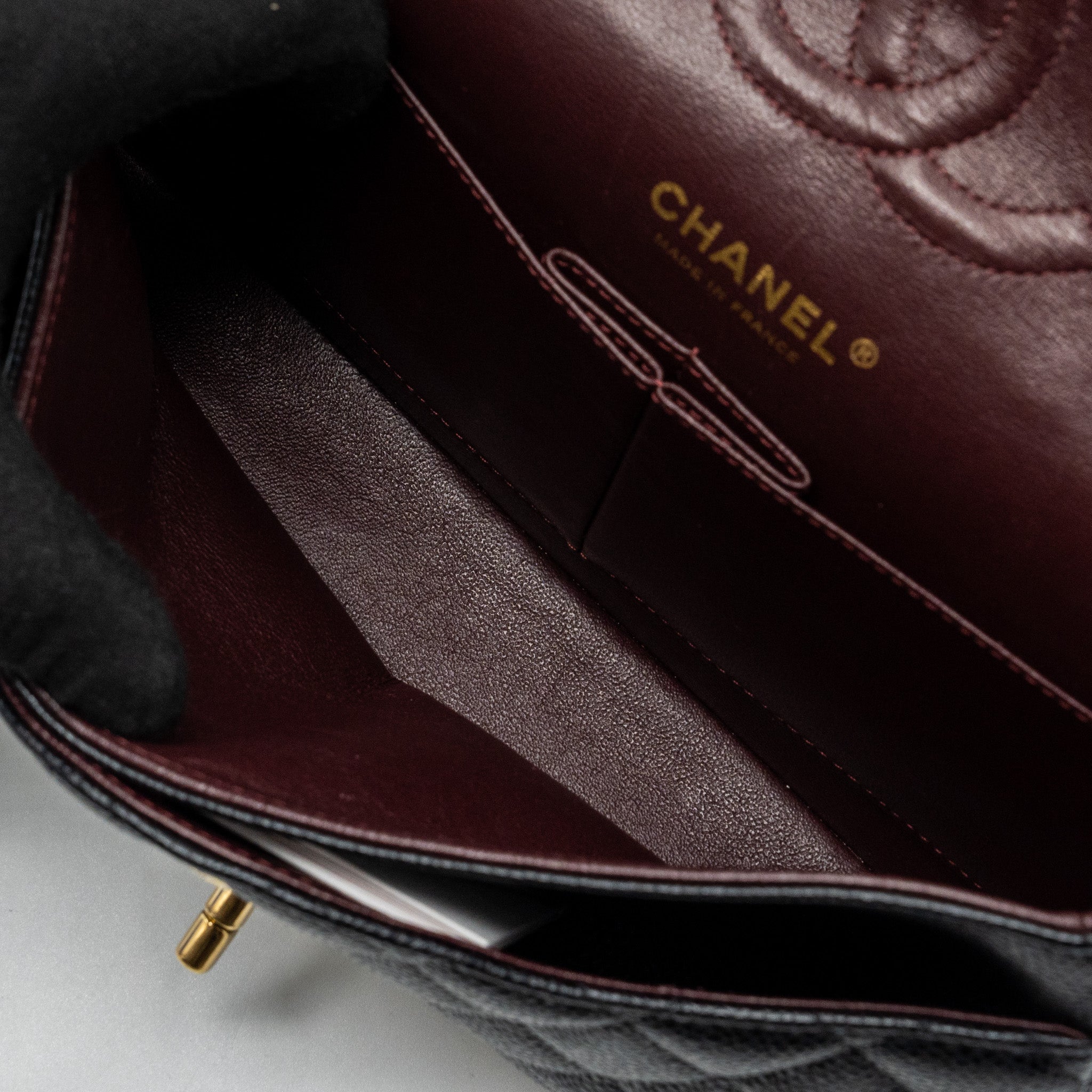 CHANEL MEDIUM CLASSIC DOUBLE FLAP BAG CAVIAR BLACK GHW