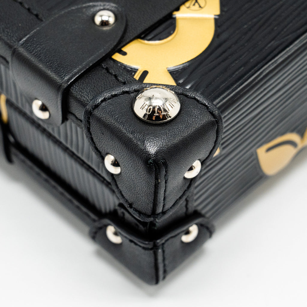 LOUIS VUITTON PETITE MALLE EPI BLACK/ GOLD SHW