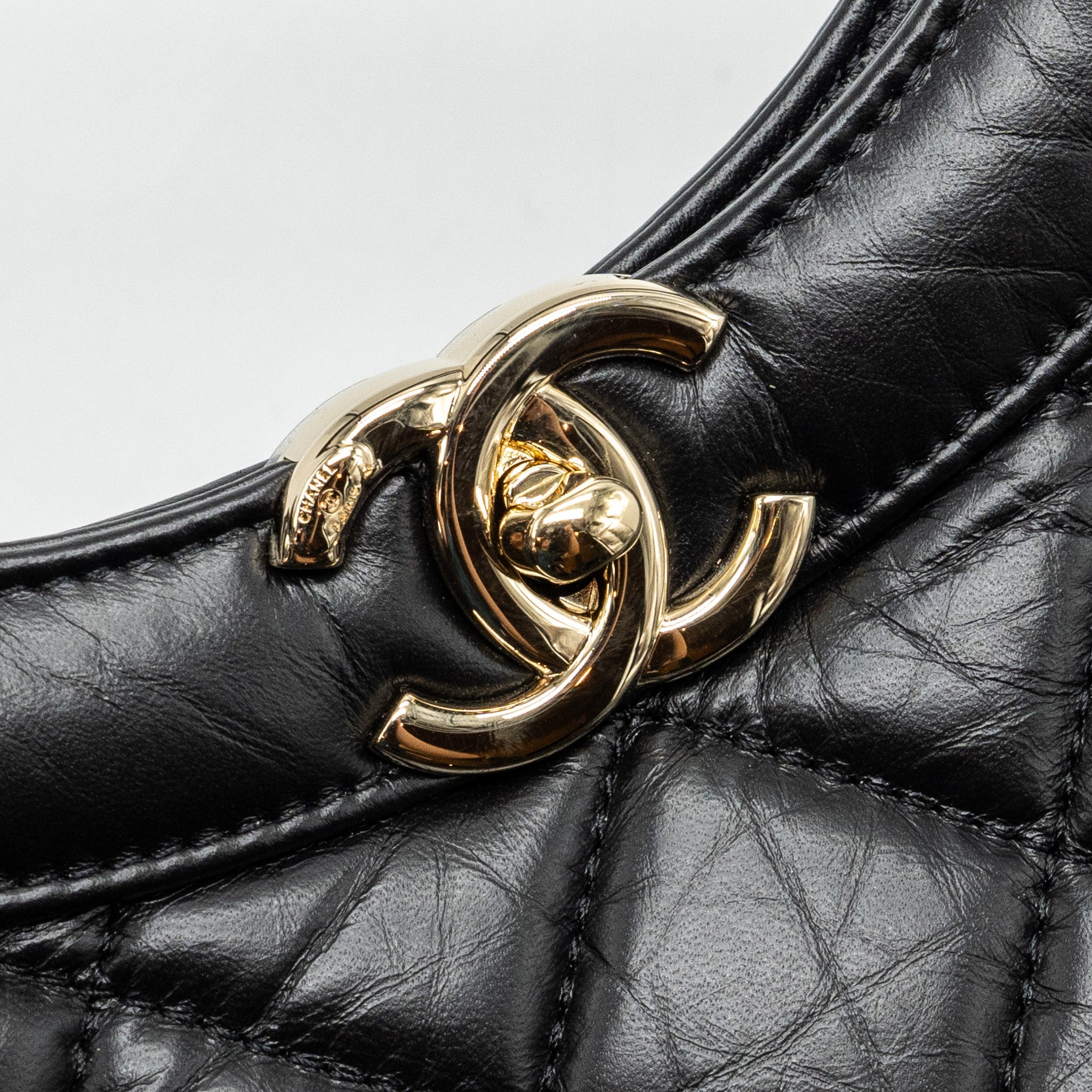 CHANEL LARGE 31 BAG AGED CALFSKIN BLACK LGHW (MICROCHIP)