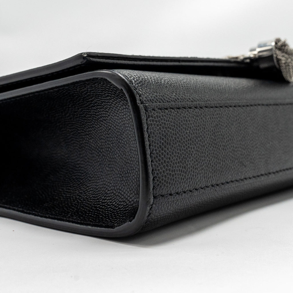 SAINT LAURENT /YSL KATE MEDIUM CHAIN BAG WITH TASSEL CALFSKIN BLACK SHW