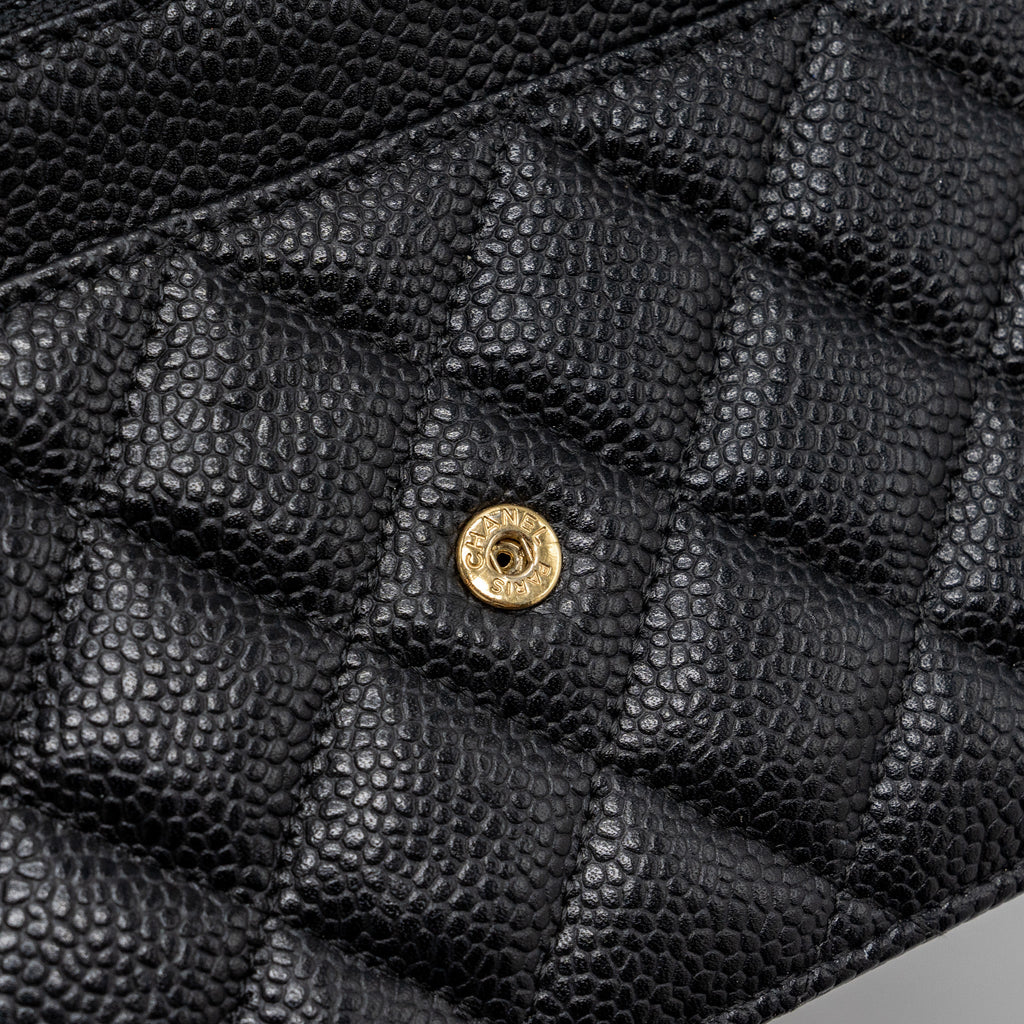 CHANEL CLASSIC WALLET ON CHAIN BLACK CAVIAR BLACK GHW