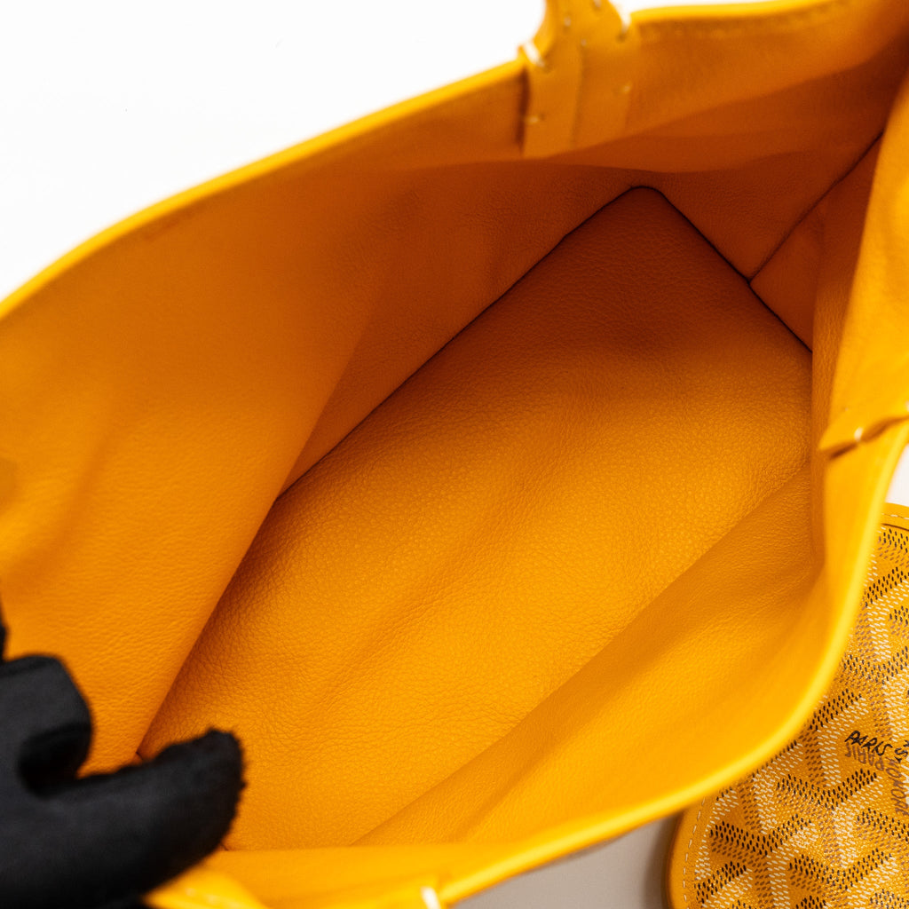 GOYARD MINI ANJOU TOTE BAG CANVAS / CALFSKIN YELLOW SHW