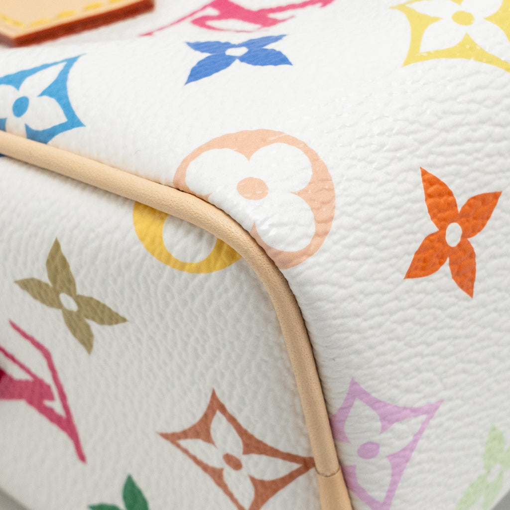 LOUIS VUITTON TAKASHI MURAKAMI NANO SPEEDY MULTICOLOURED MONOGRAM CANVAS WHITE GHW