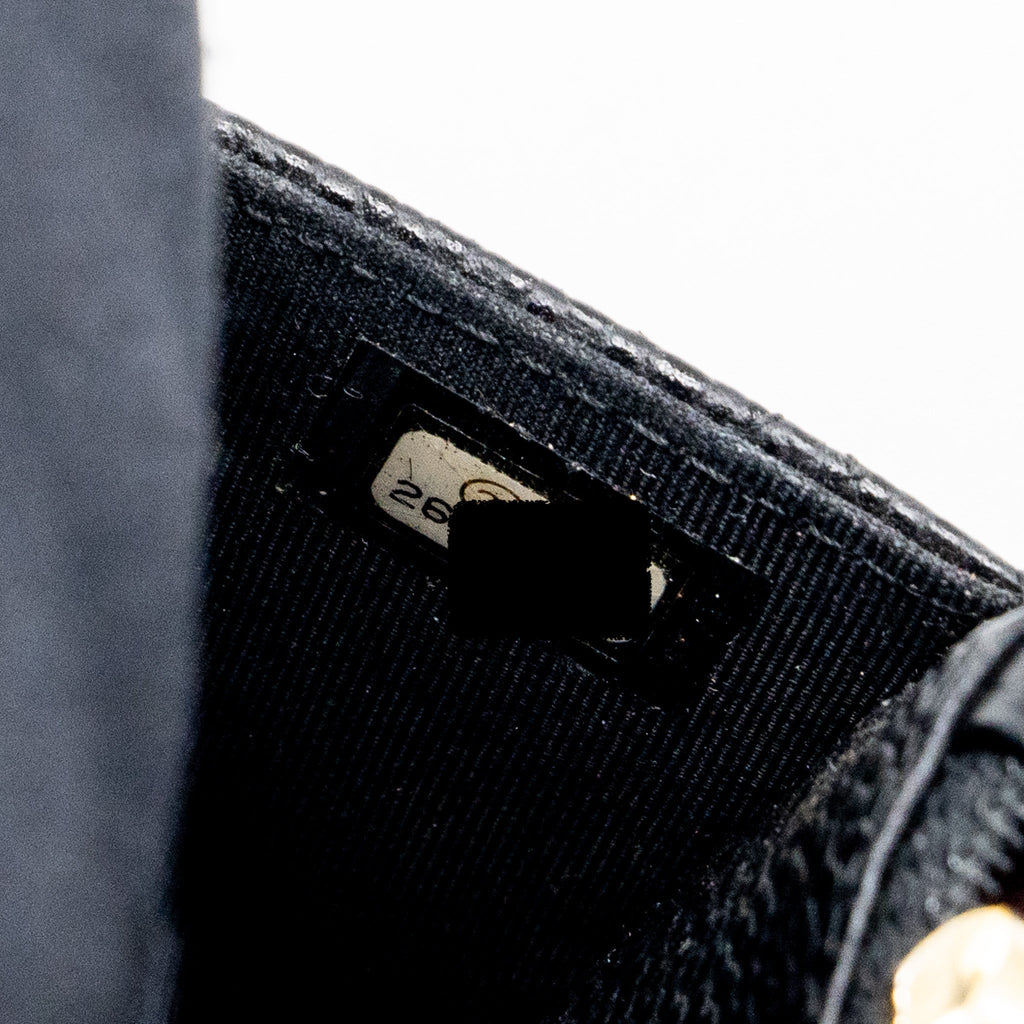 CHANEL CLASSIC WALLET ON CHAIN BLACK CAVIAR BLACK GHW