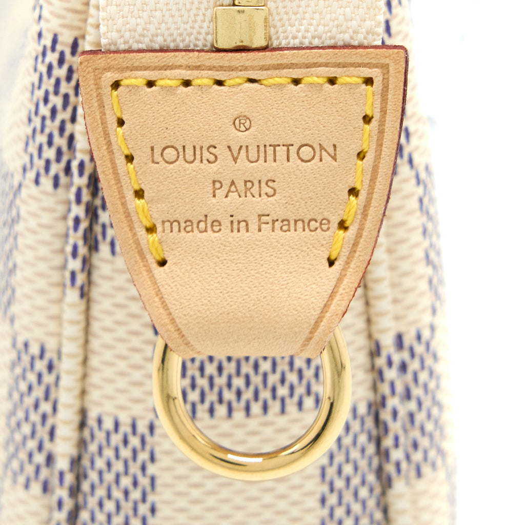 LOUIS VUITTON POCHETTE ACCESSORIES DAMIER AZUR CANVAS GHW (NEW VERSION)