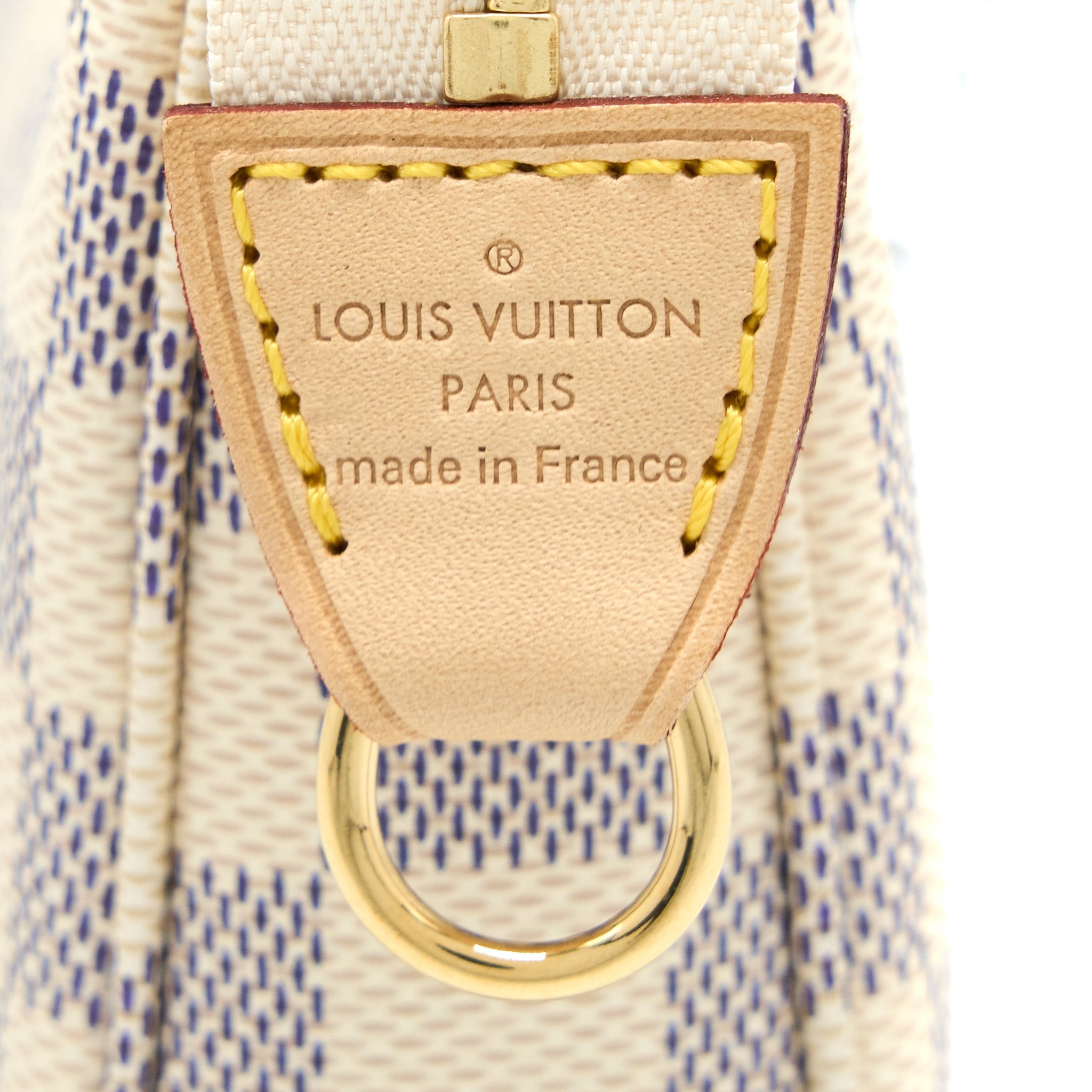 LOUIS VUITTON POCHETTE ACCESSORIES DAMIER AZUR CANVAS GHW (NEW VERSION)
