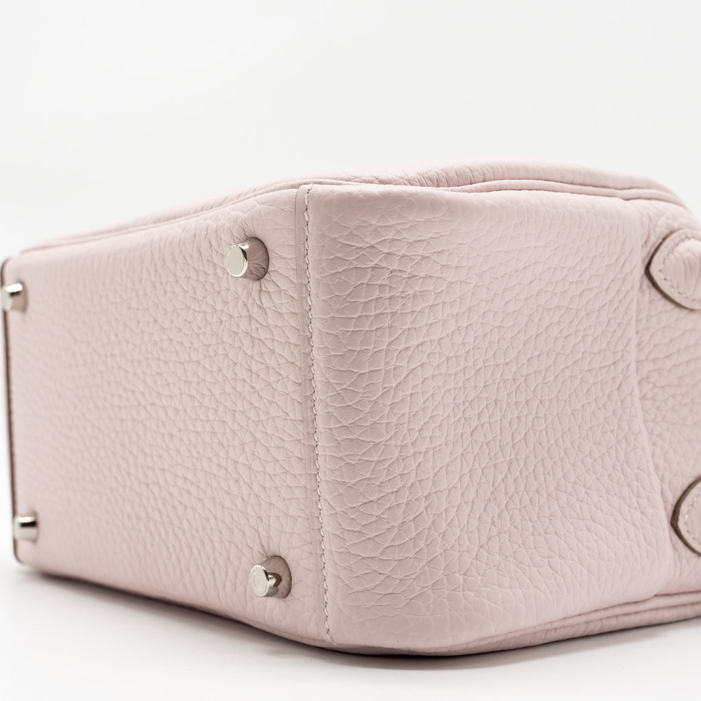 HERMES MINI LINDY CLEMENCE MAUVE PALE SHW
