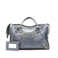 BALENCIAGA MEDIUM EMBOSSED CALFSKIN BAG IN GREY SHW