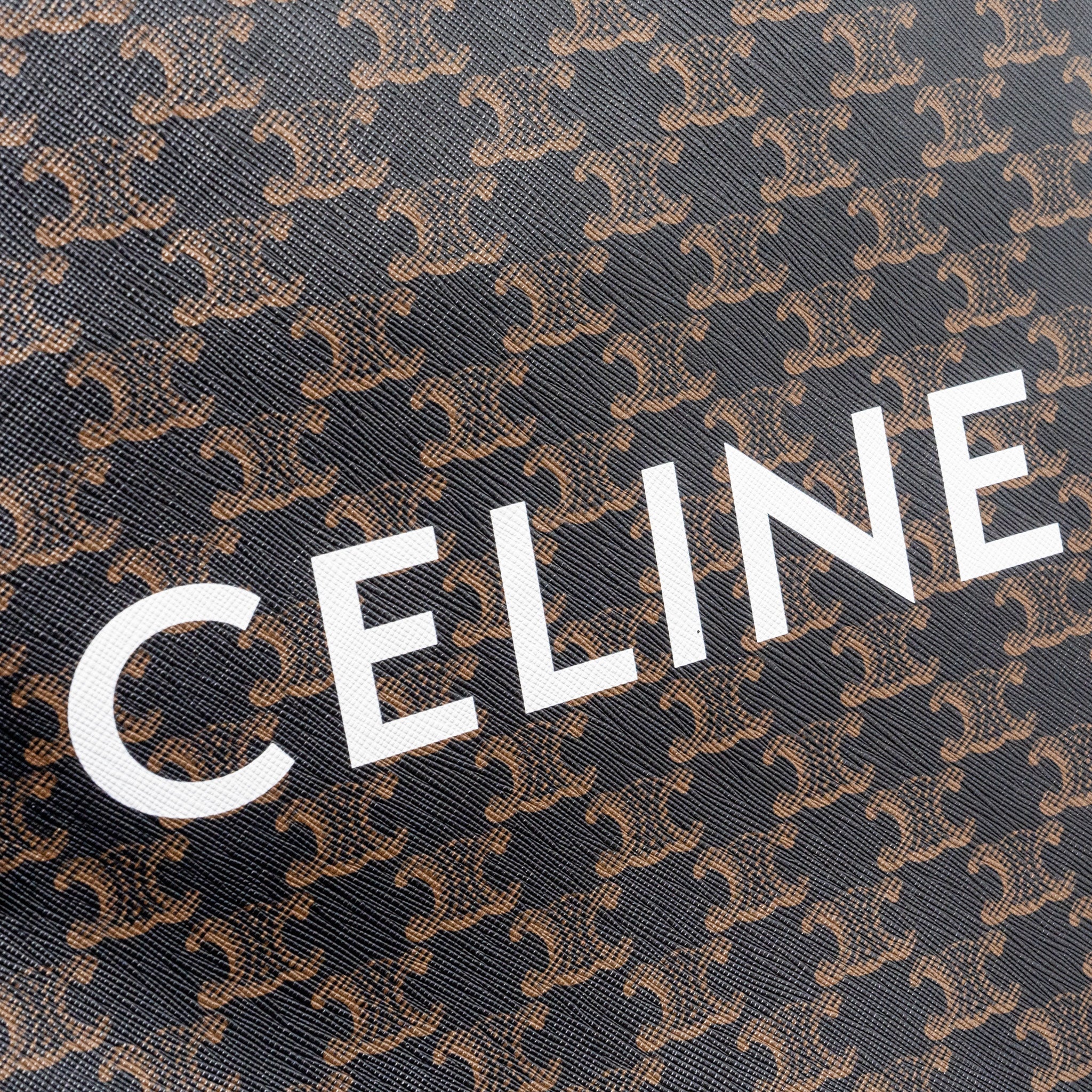 CELINE VERTICAL CABAS TRIOMPHE CANVAS/ LEATHER GHW