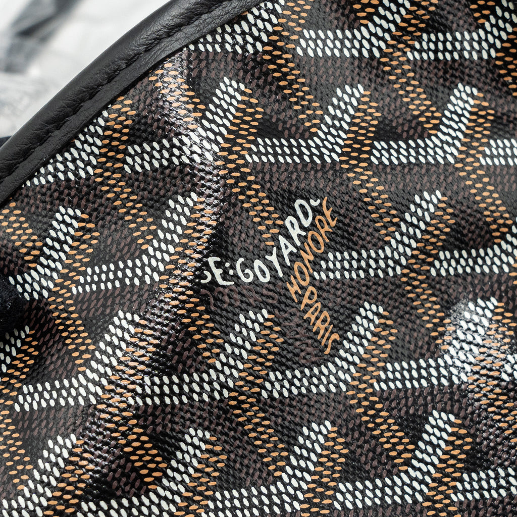 GOYARD MINI ANJOU TOTE BAG CANVAS / CALFSKIN BLACK SHW