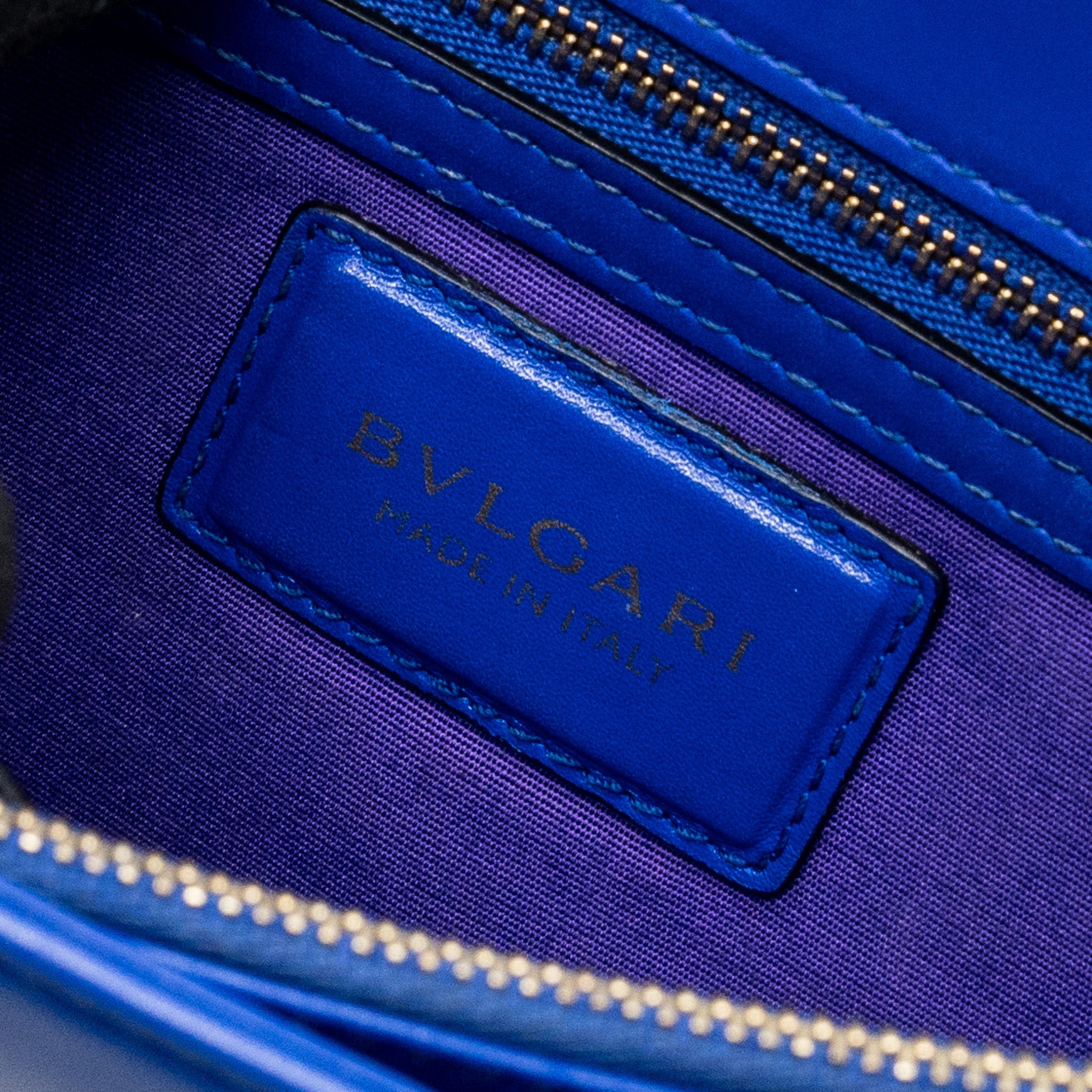 BVLGARI SERPENTI FOREVER SHOULDER BAG LEATHER BLUE GHW