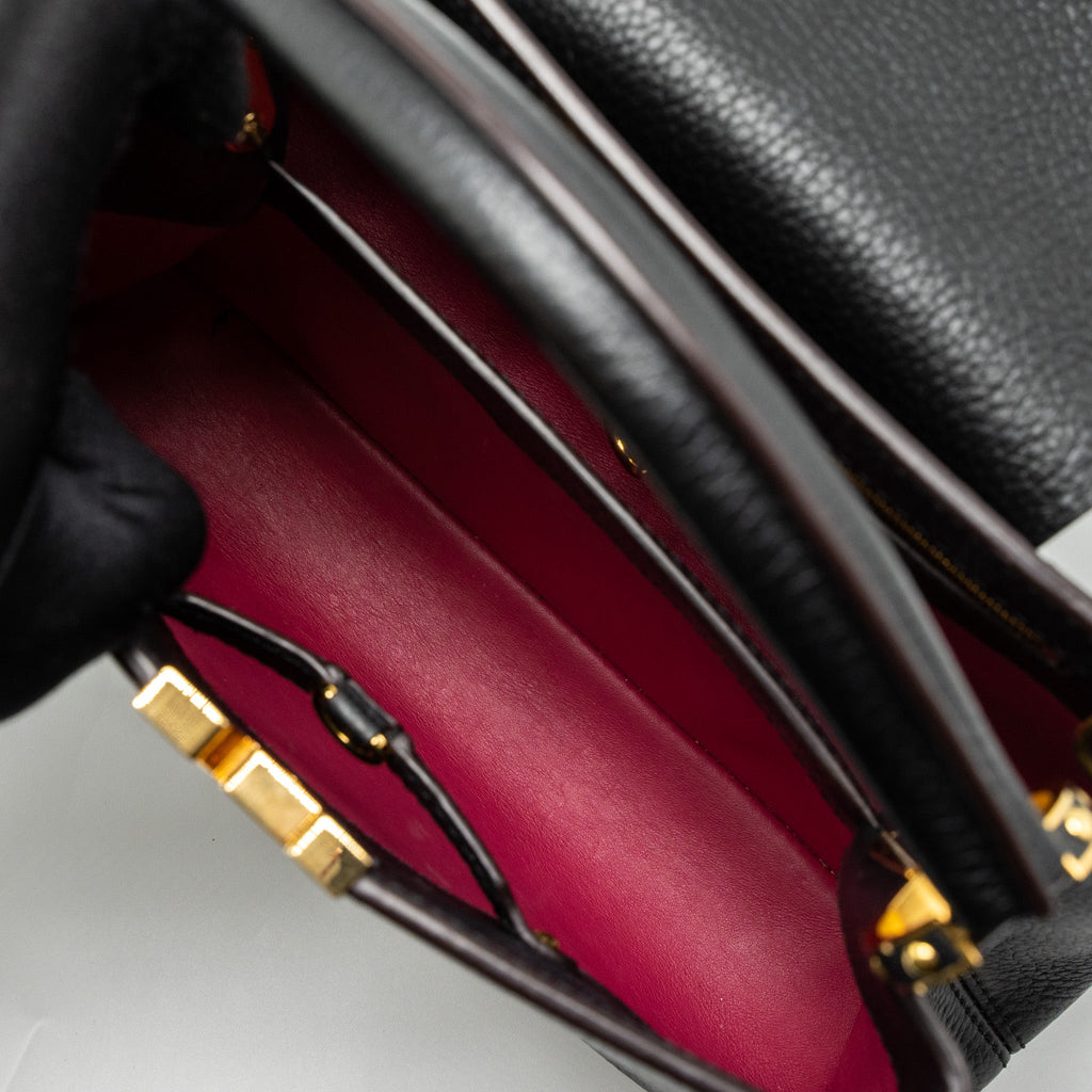 LOUIS VUITTON CAPUCINES BB TAURILLON BLACK GHW