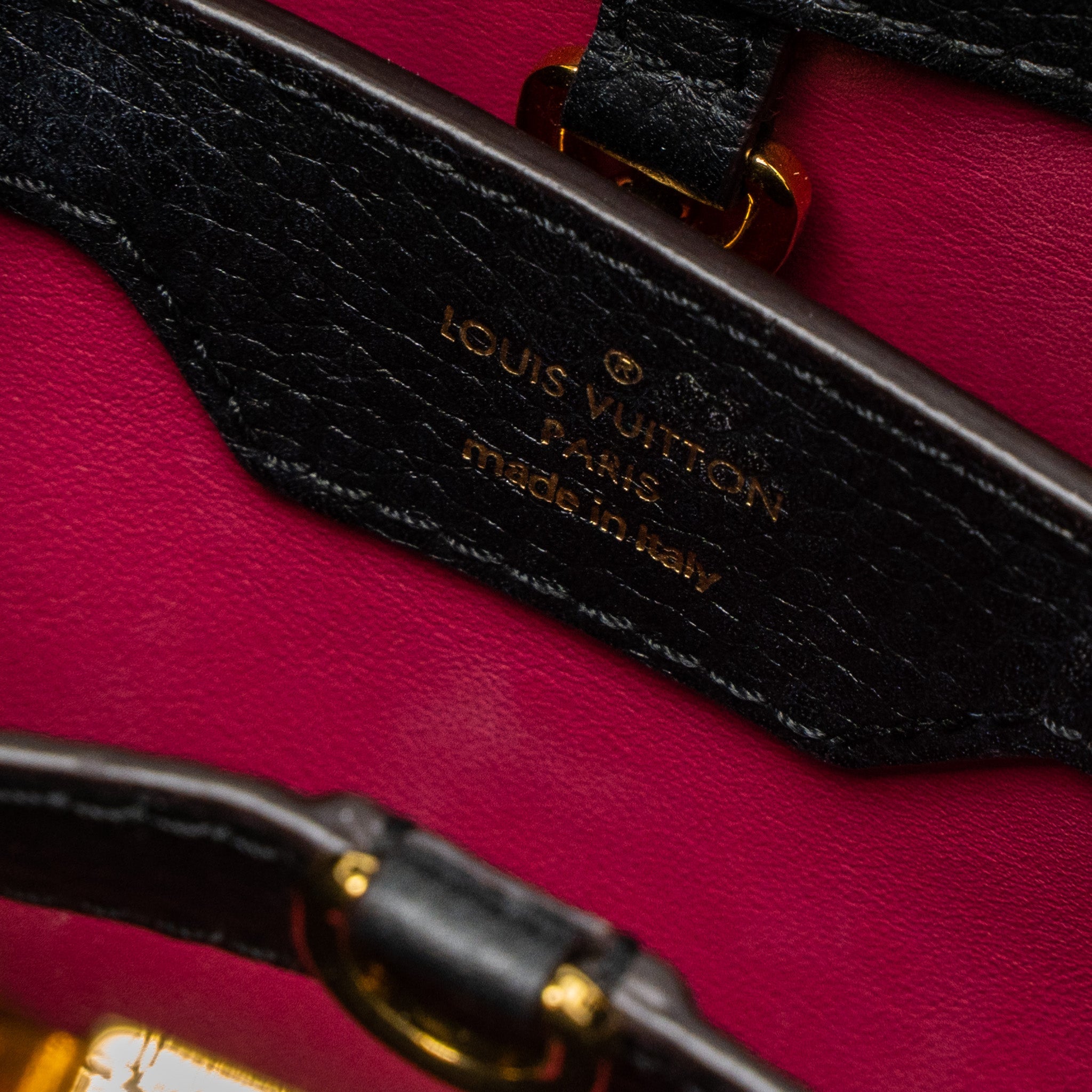 LOUIS VUITTON CAPUCINES BB TAURILLON BLACK GHW