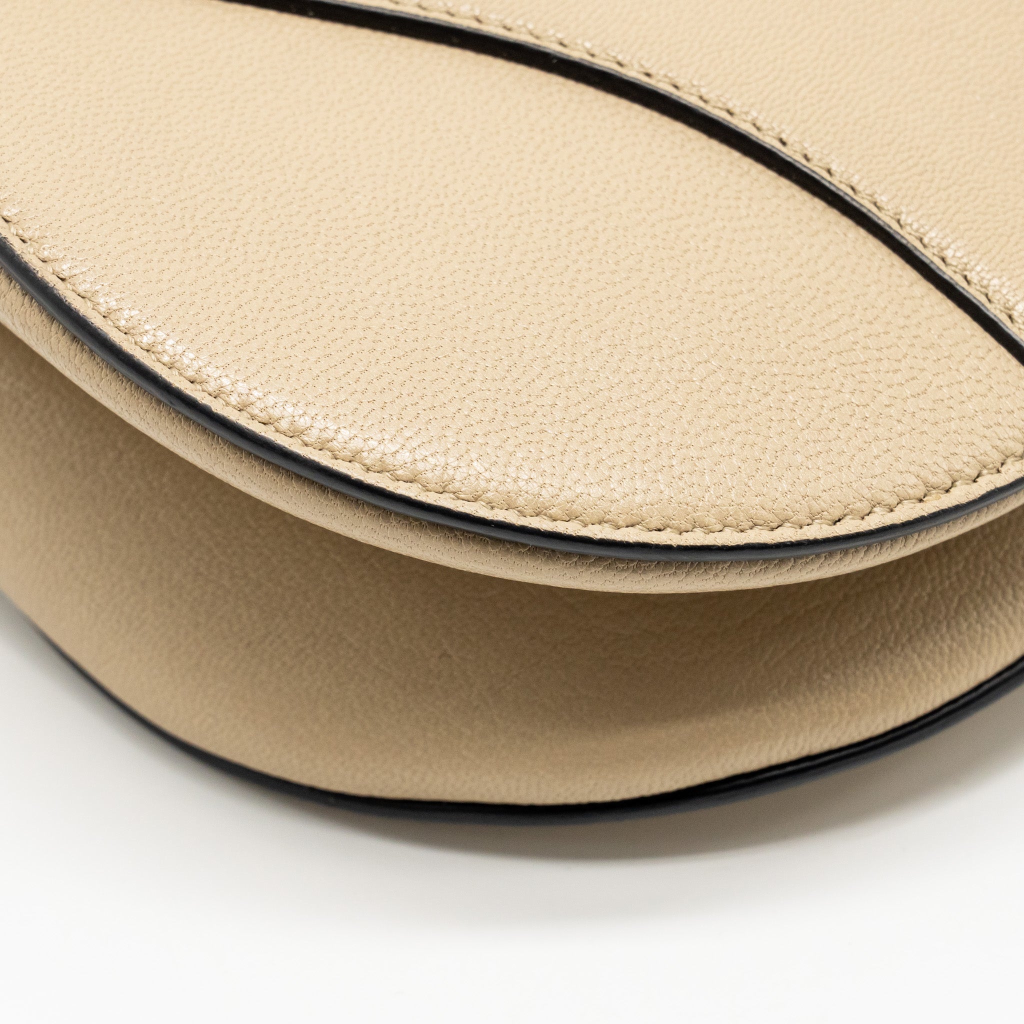 DIOR MEDIUM SADDLE BAG GOATSKIN BEIGE GHW