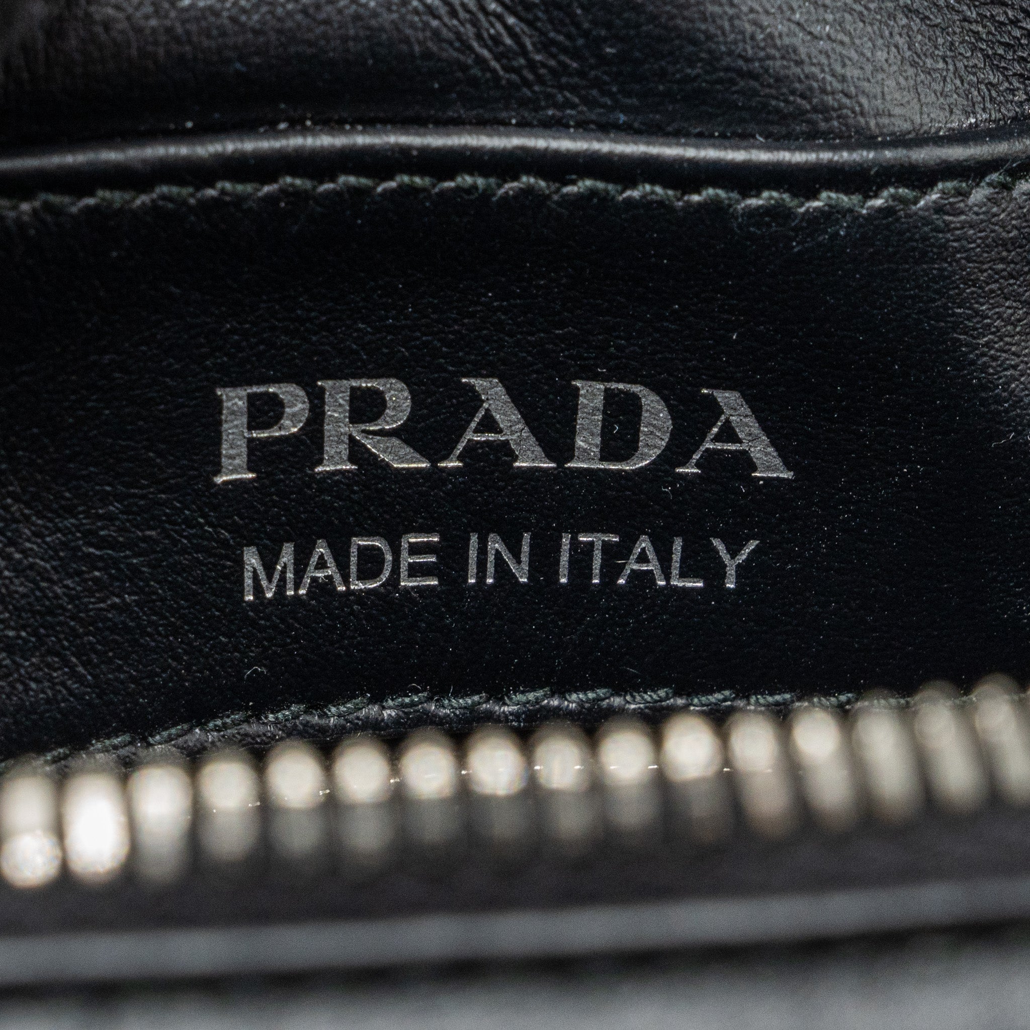 PRADA DIAGRAMME CAMERA CROSSBODY BAG CALFSKIN BLACK RUTHENIUM HARDWARE