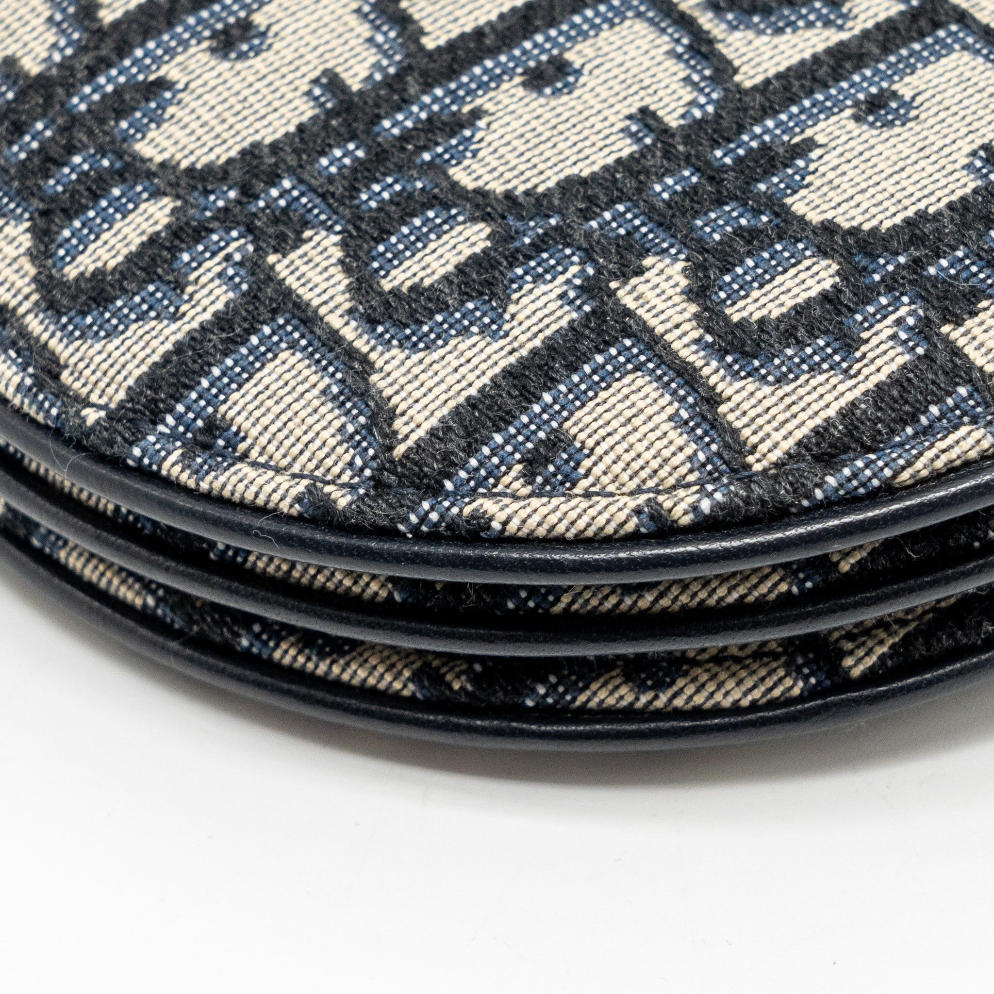 DIOR SADDLE TRIO POUCH WITH STRAP OBLIQUE CANVAS GHW