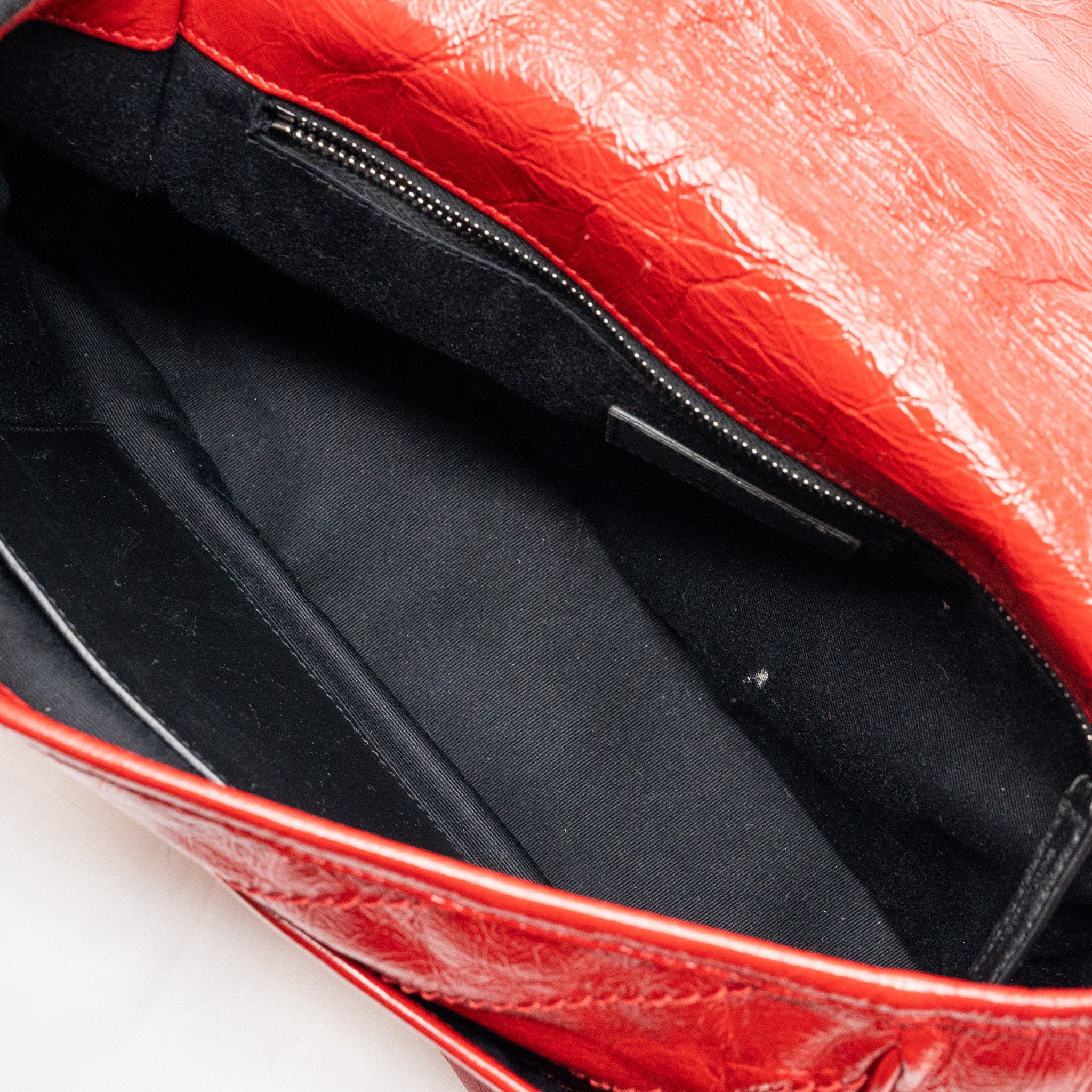 SAINT LAURENT MEDIUM NIKI BAG OF CALFSKIN RED RUTHENIUM HARDWARE